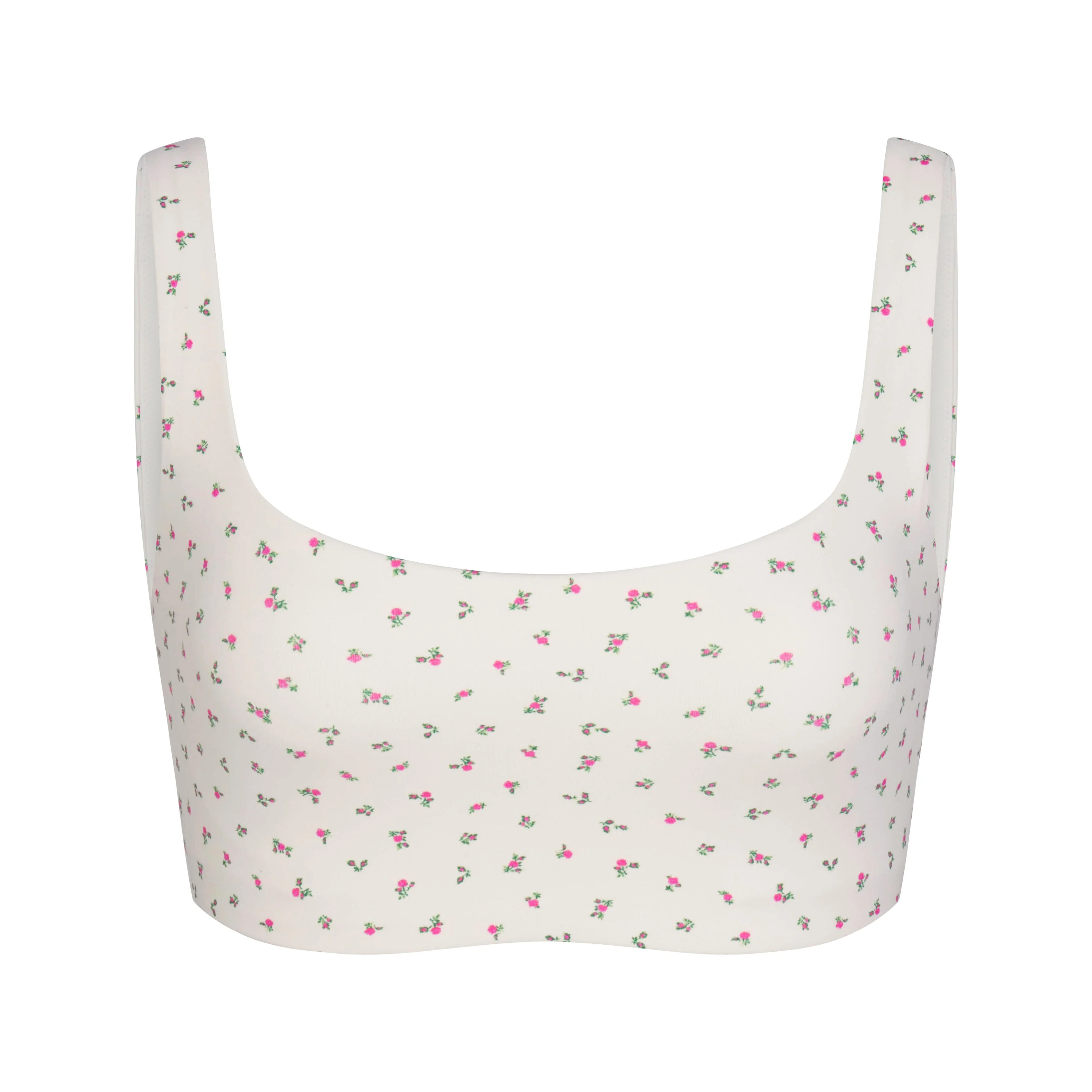 NikeSKIMS MATTE SCOOP NECK BRA | DITSY FLORAL PRINT - Image 6