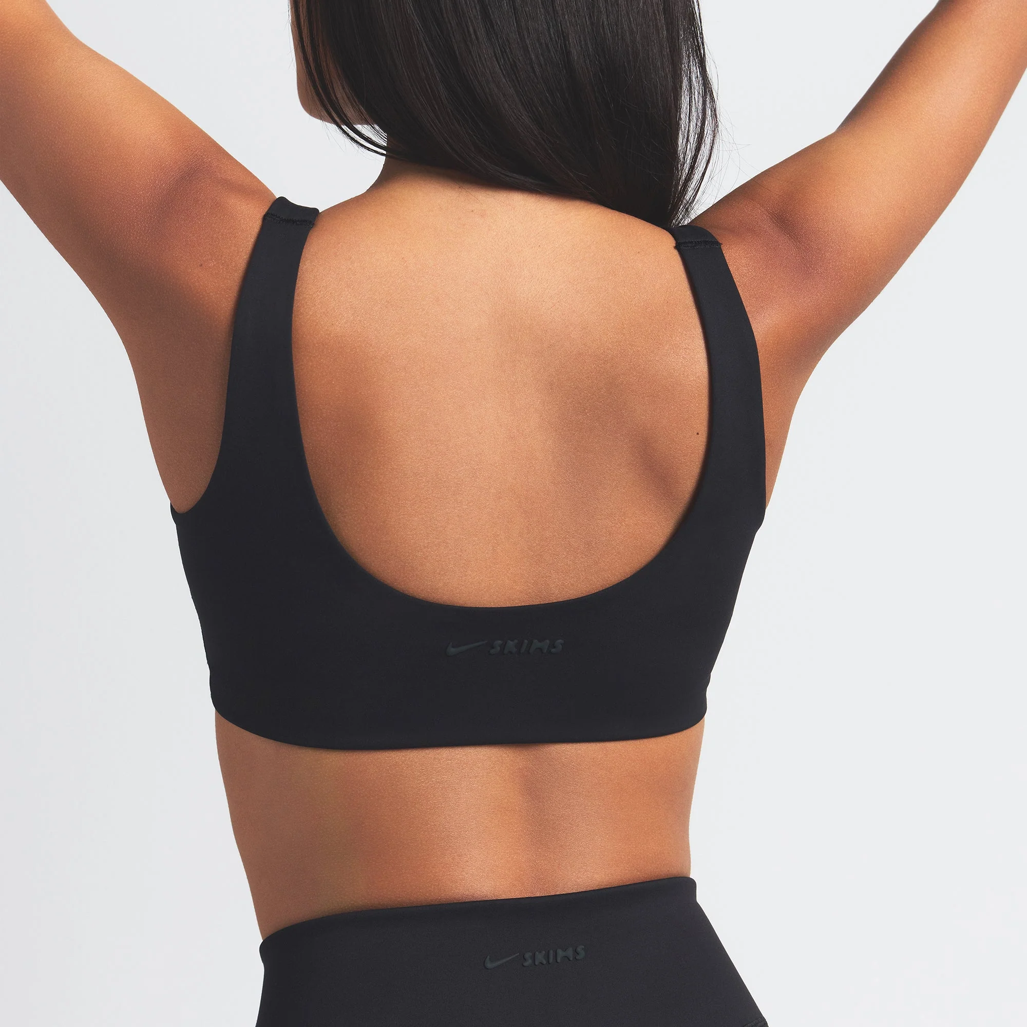 NikeSKIMS MATTE SCOOP NECK BRA | OBSIDIAN - Image 3