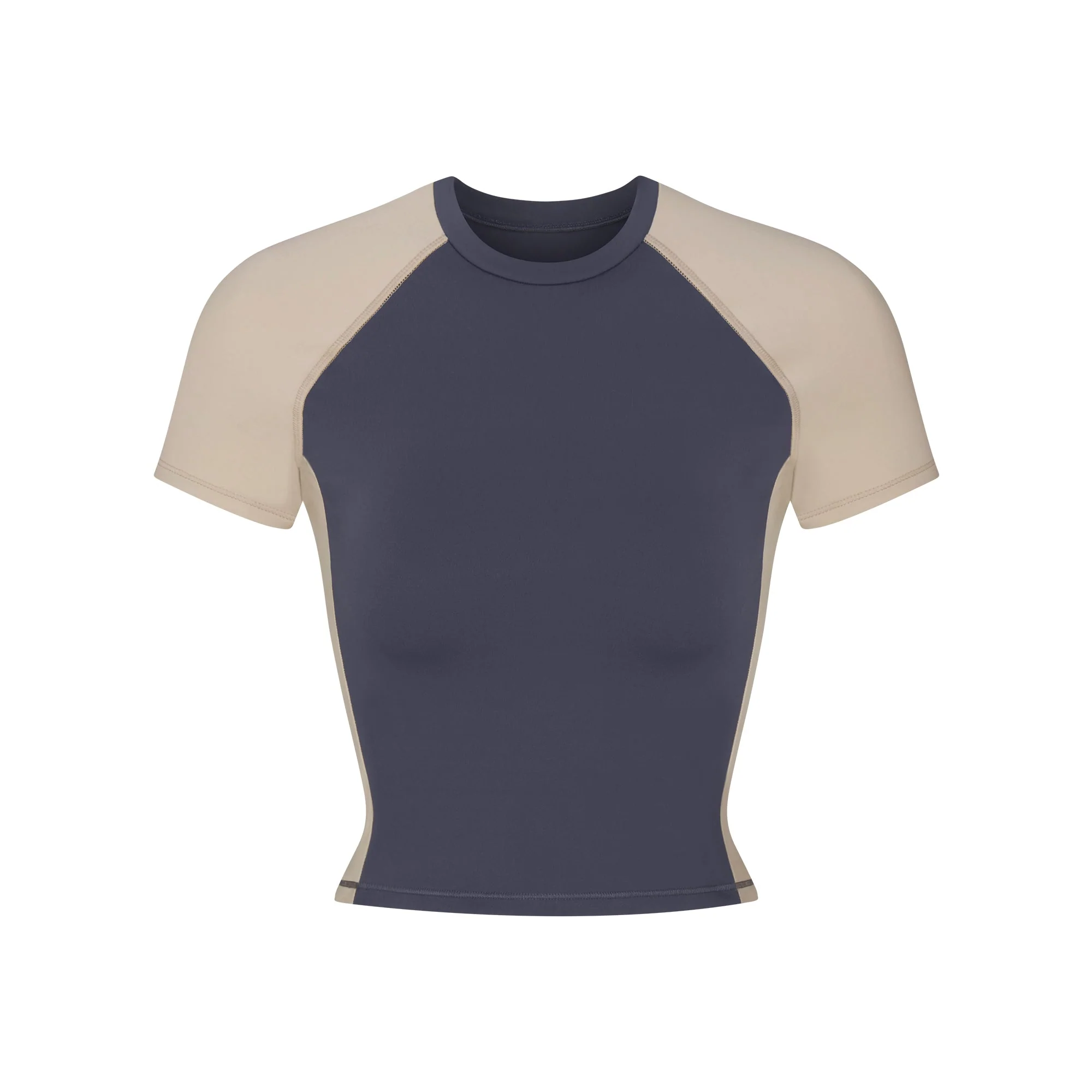 NikeSKIMS MATTE SHINE MIX CROPPED BABY TEE | DEEP ROYAL AND STONE - Image 6