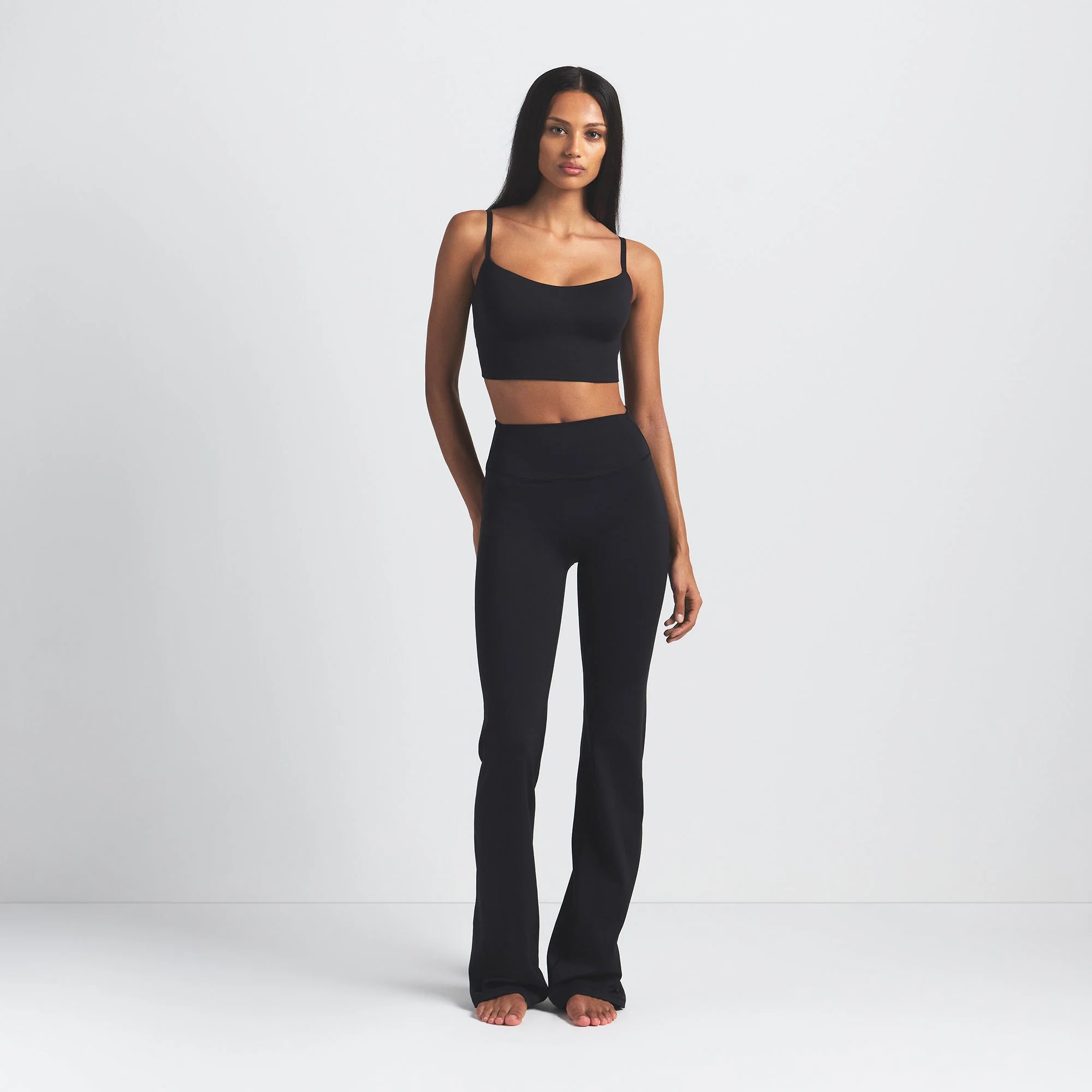 NikeSKIMS MATTE SLIM FLARE LEGGING | OBSIDIAN - Image 4