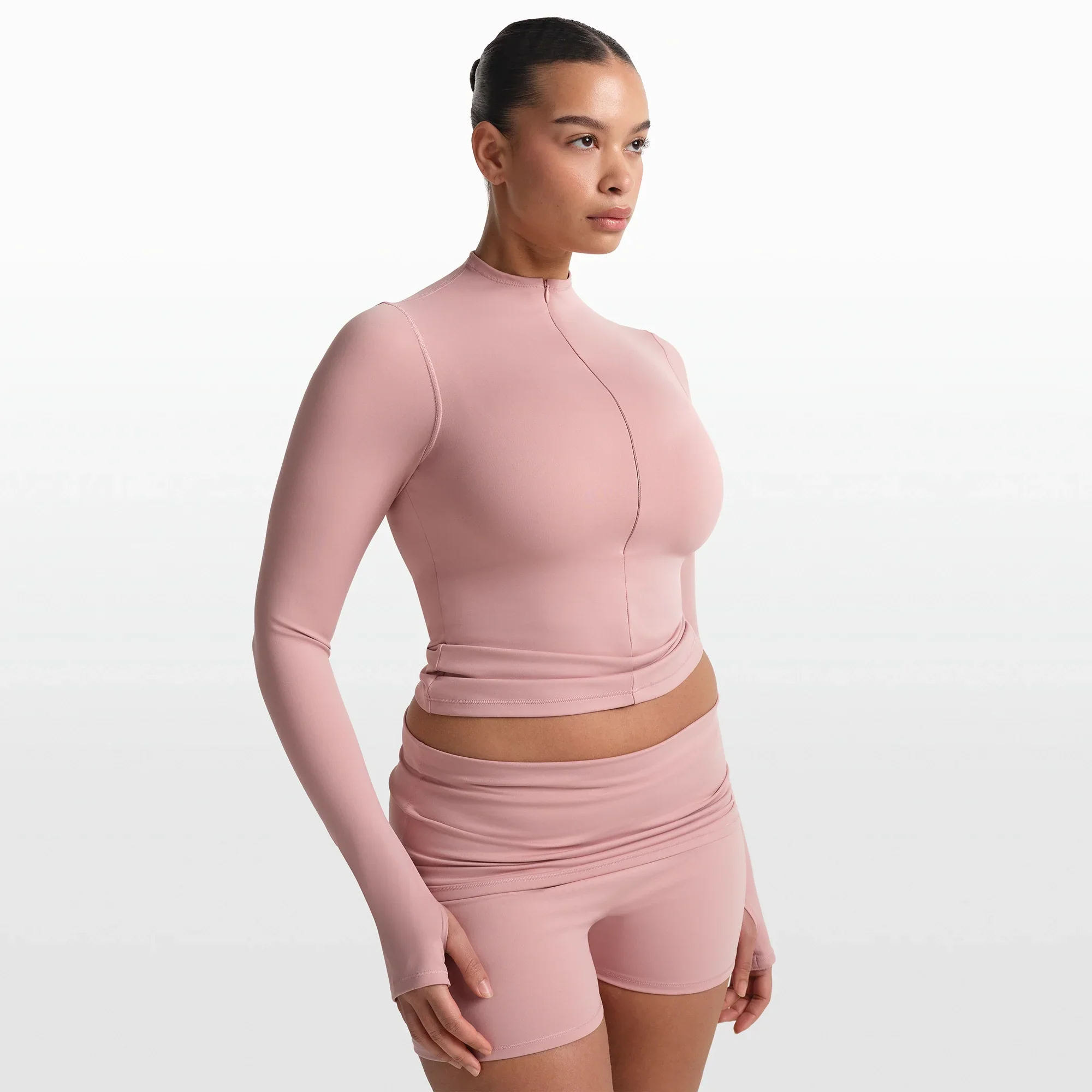 NikeSKIMS MATTE ZIP FRONT TOP | HIMALAYAN - Image 3