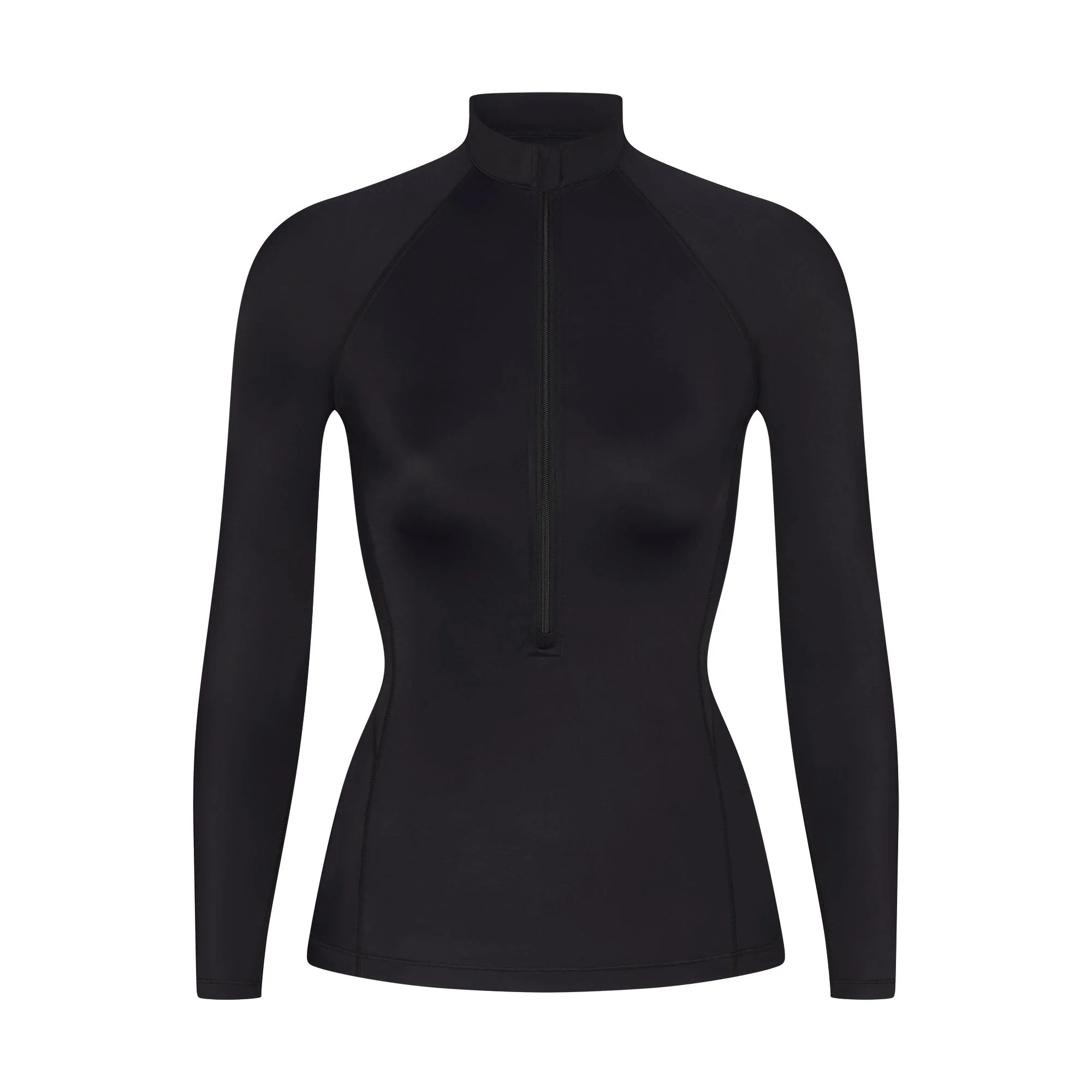 NikeSKIMS SHINE LONG SLEEVE HALF ZIP | OBSIDIAN - Image 7