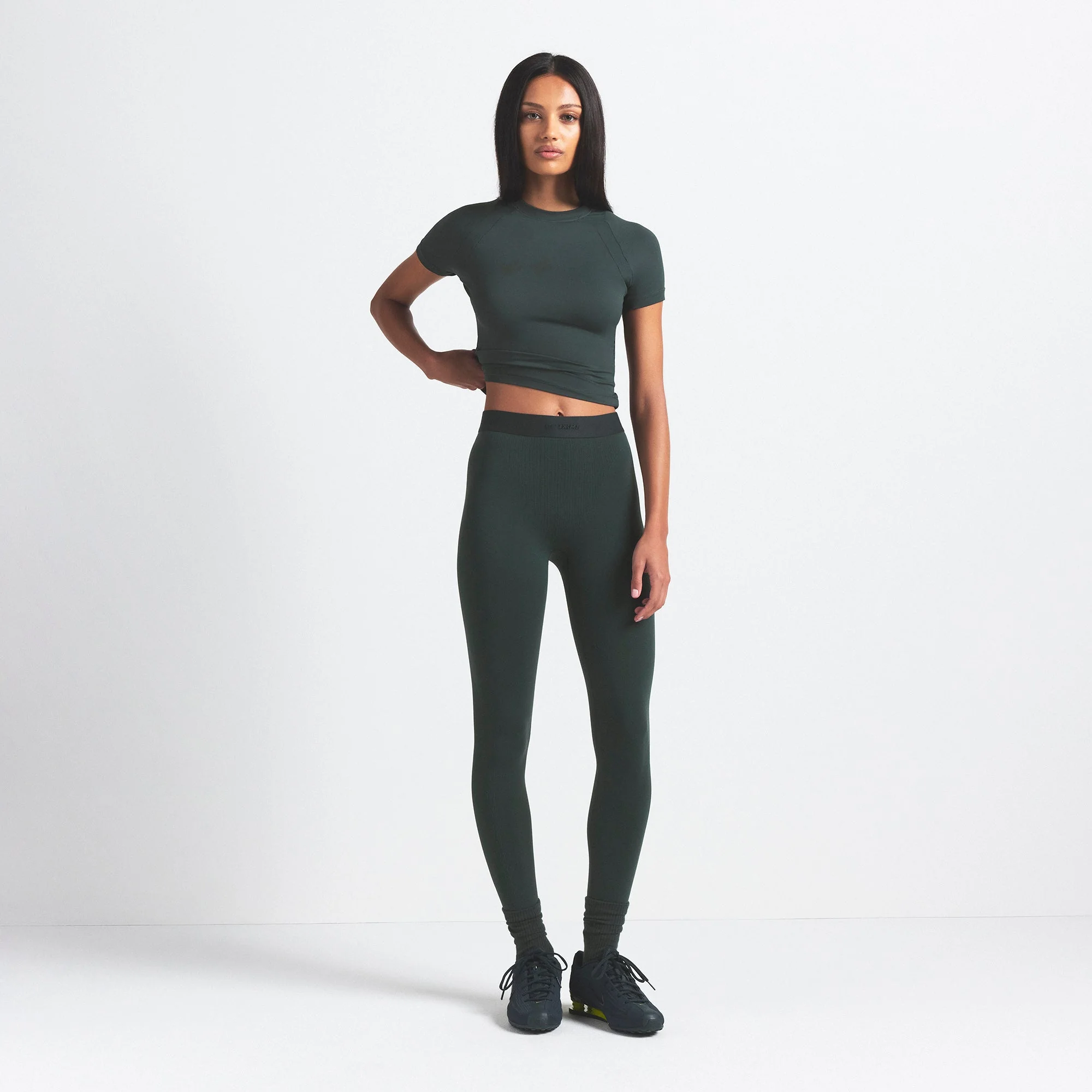 NikeSKIMS VINTAGE SEAMLESS LEGGING 26" | DARK TEAL - Image 6