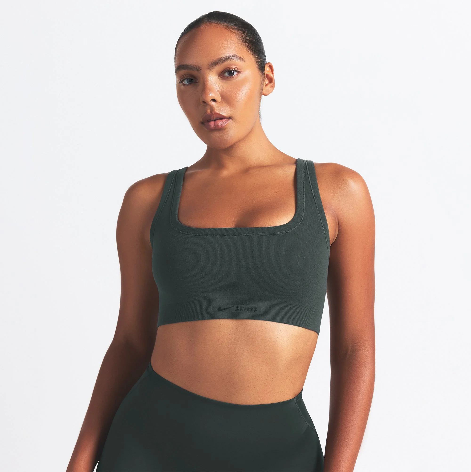 NikeSKIMS VINTAGE SEAMLESS SCOOP NECK BRA | DARK TEAL - Image 3