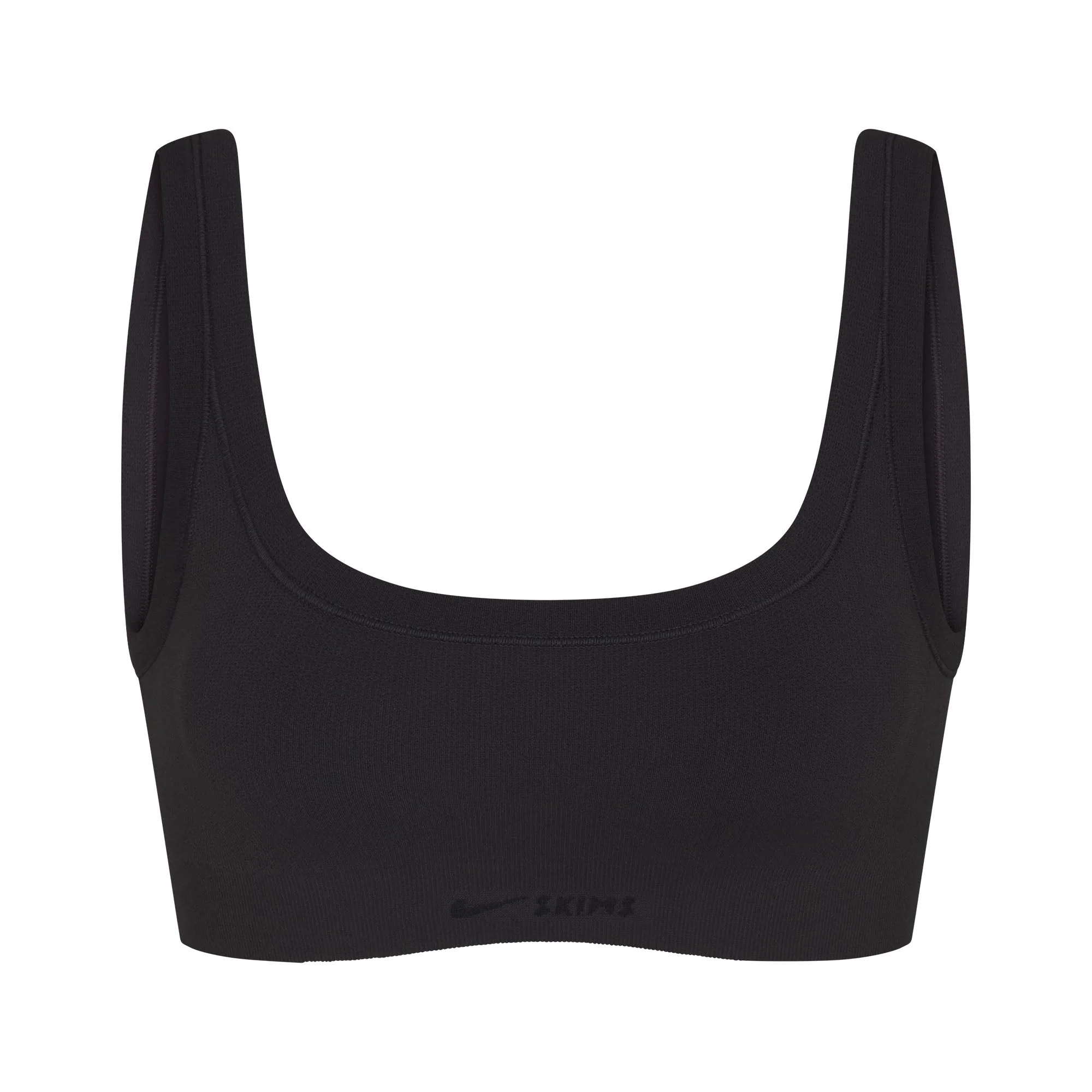 NikeSKIMS VINTAGE SEAMLESS SCOOP NECK BRA | OBSIDIAN - Image 6