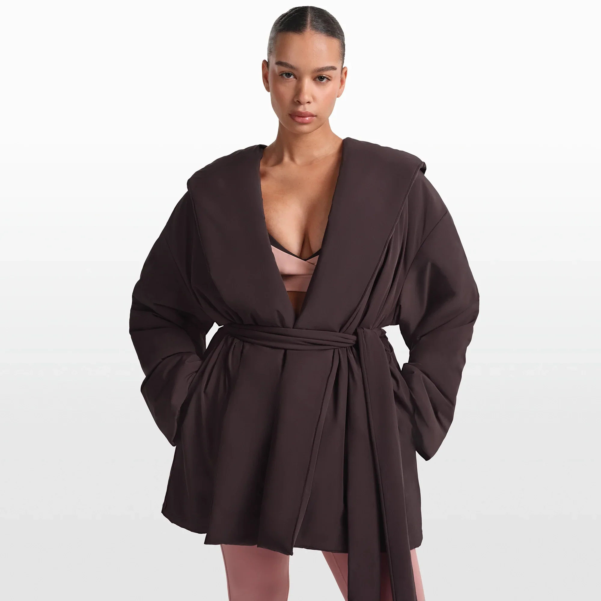 NikeSKIMS WOVEN NYLON WRAP COAT | PHOENIX - Image 2