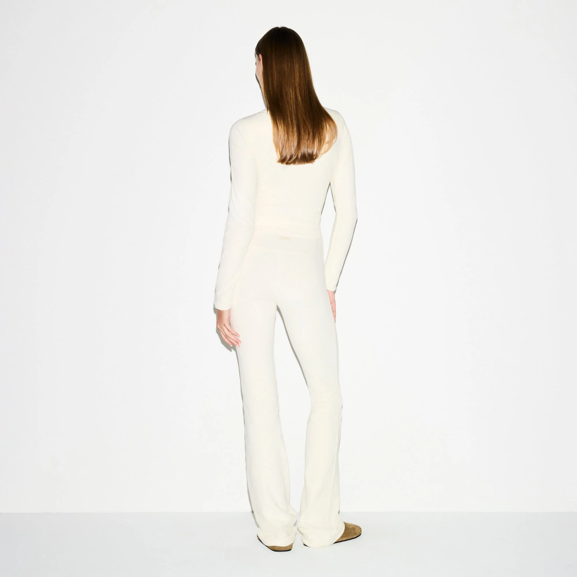OUTDOOR FLEECE FITTED JACKET | ECRU - Image 4