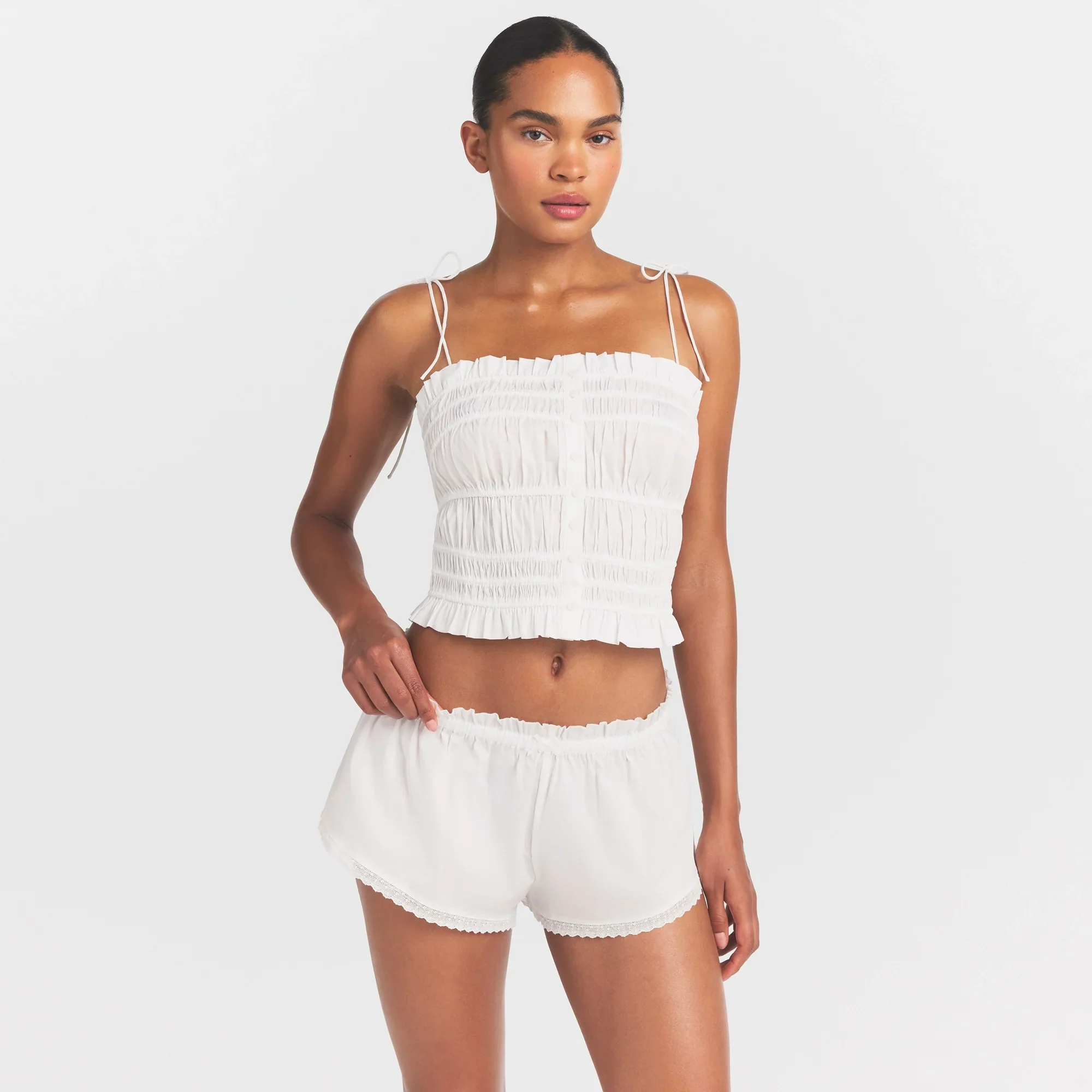POPLIN APPAREL SHORT | SNOW - Image 3