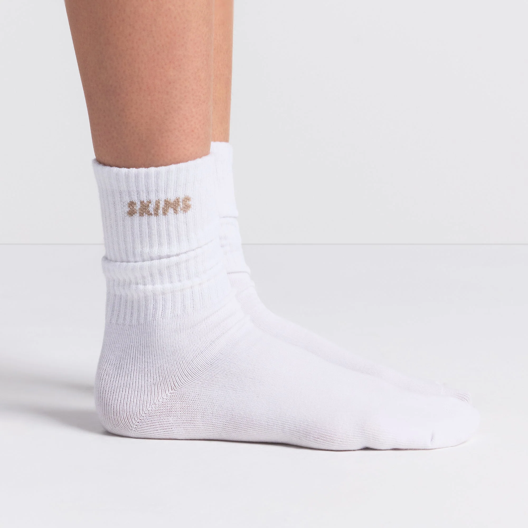 RIBBED CREW LOGO SOCK 3-PACK | SNOW - Image 3