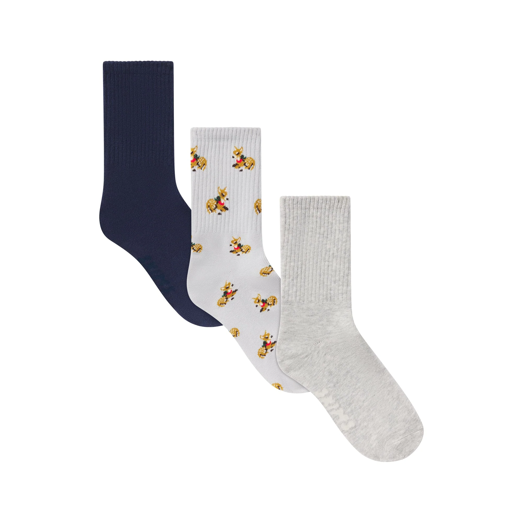 RIBBED CREW SOCK 3-PACK | ZEN BABY DEER MULTI - Image 4