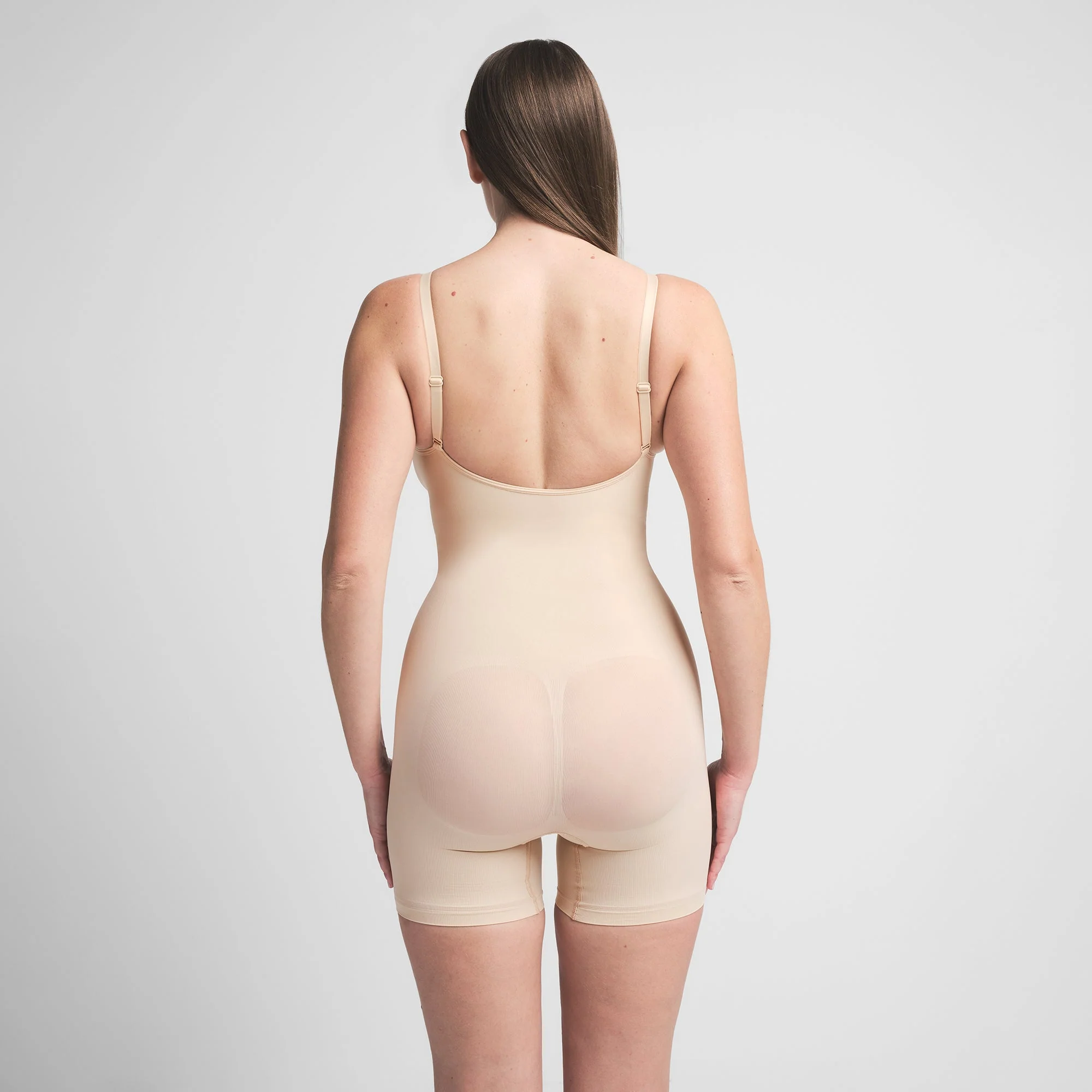 SEAMLESS SCULPT MID THIGH BODYSUIT | SAND - Image 3