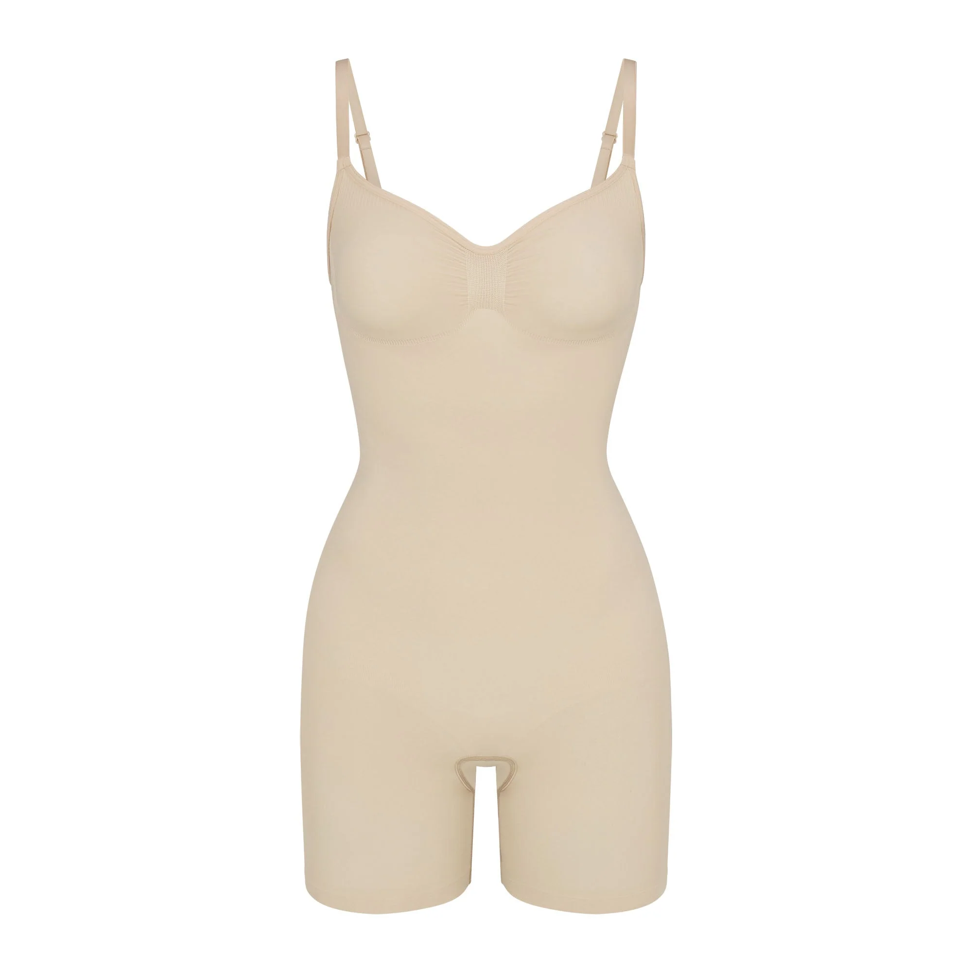 SEAMLESS SCULPT MID THIGH BODYSUIT | SAND - Image 5