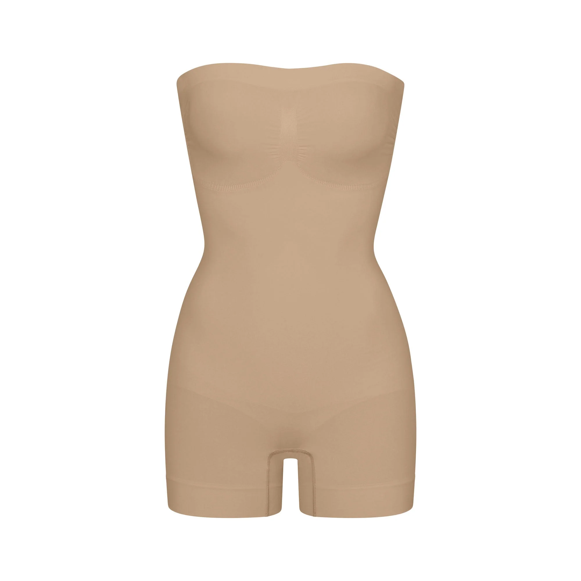 SEAMLESS SCULPT STRAPLESS SHORTIE BODYSUIT | CLAY - Image 5