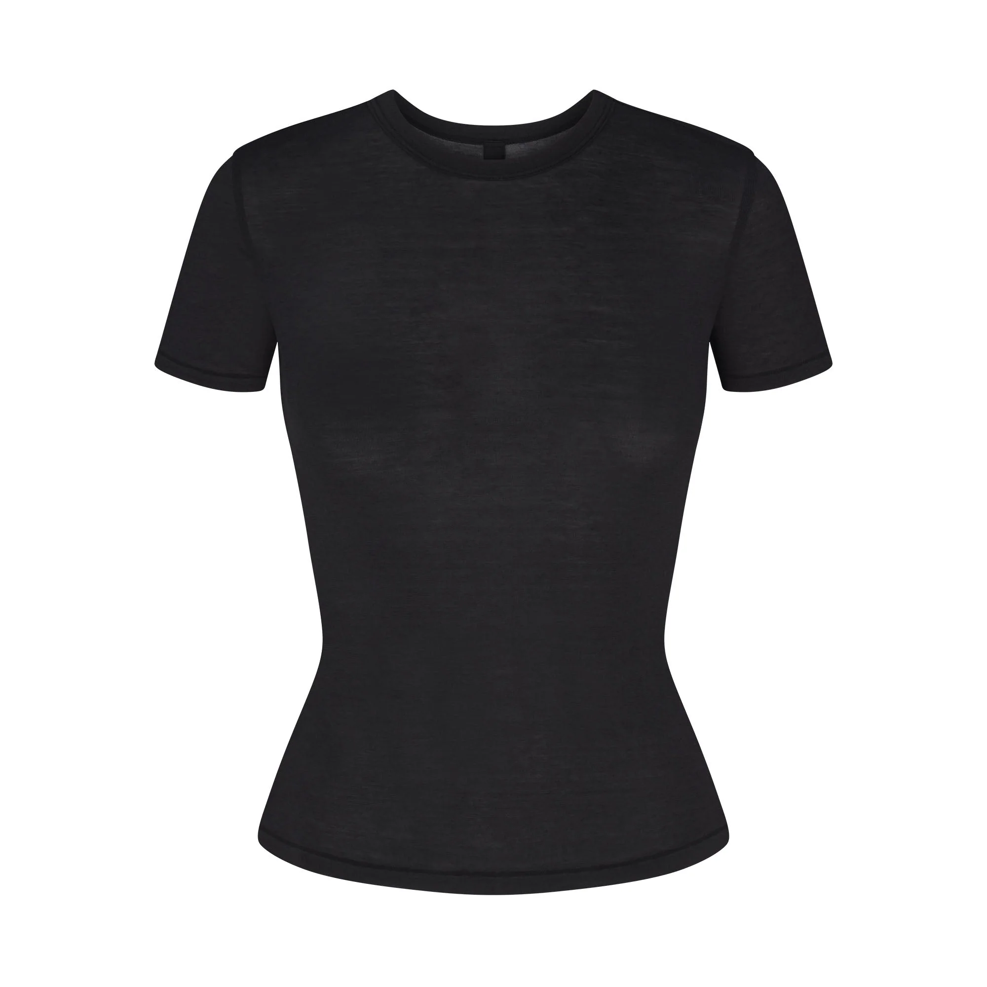 SHEER MODAL LONG T-SHIRT | ONYX - Image 4