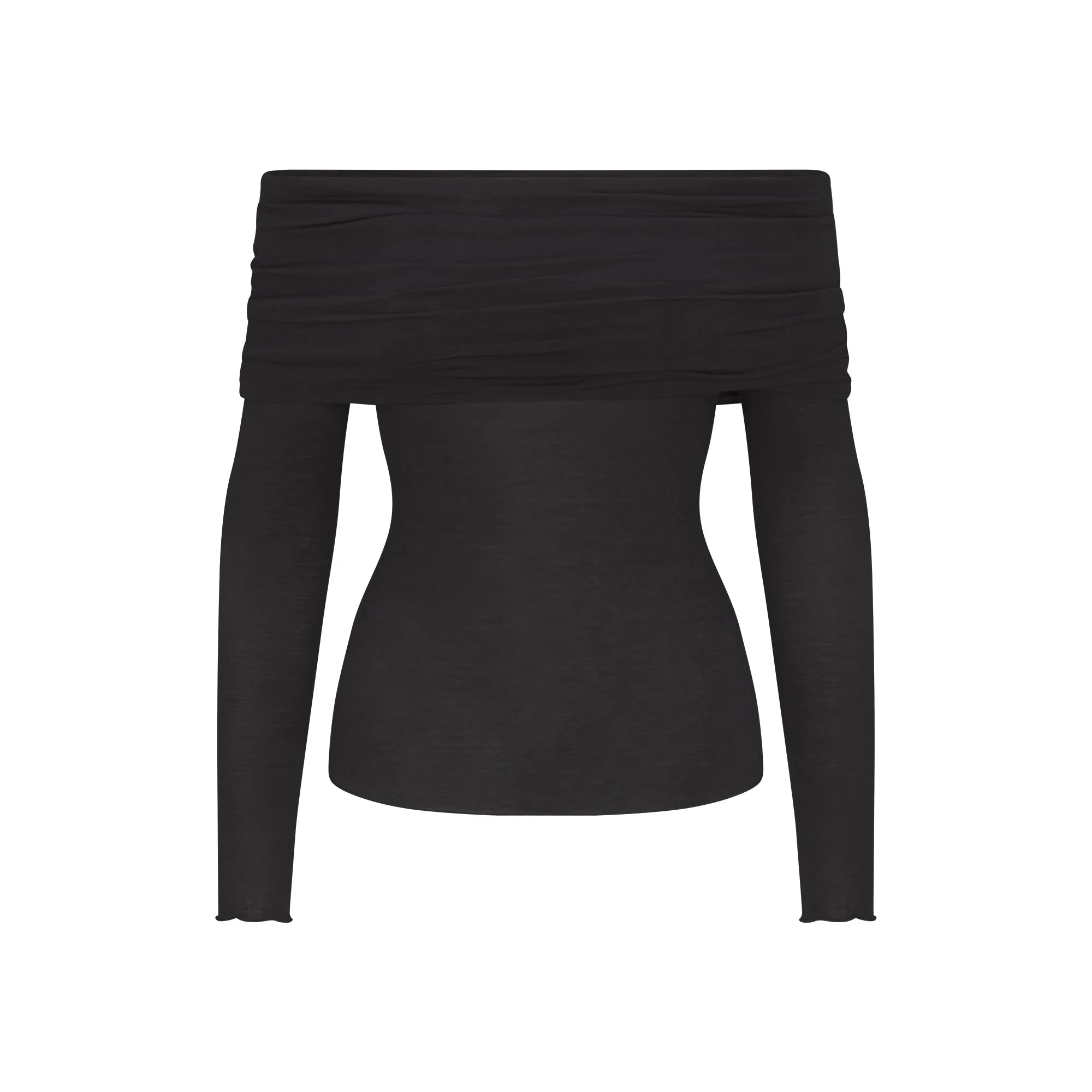 SHEER MODAL OFF THE SHOULDER TOP | ONYX - Image 6