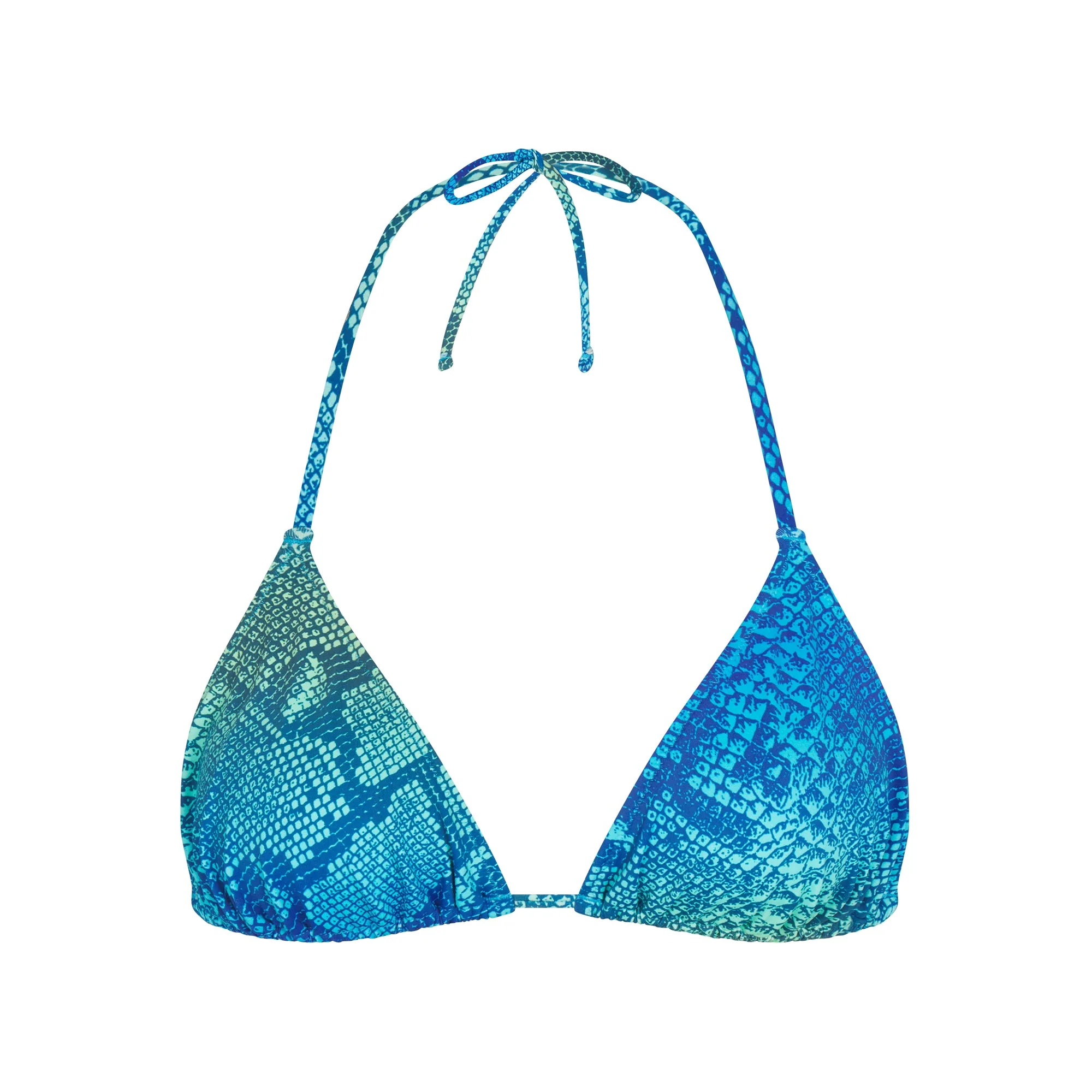 SIGNATURE SWIM TRIANGLE BIKINI TOP | AQUA OMBRE SNAKE - Image 4