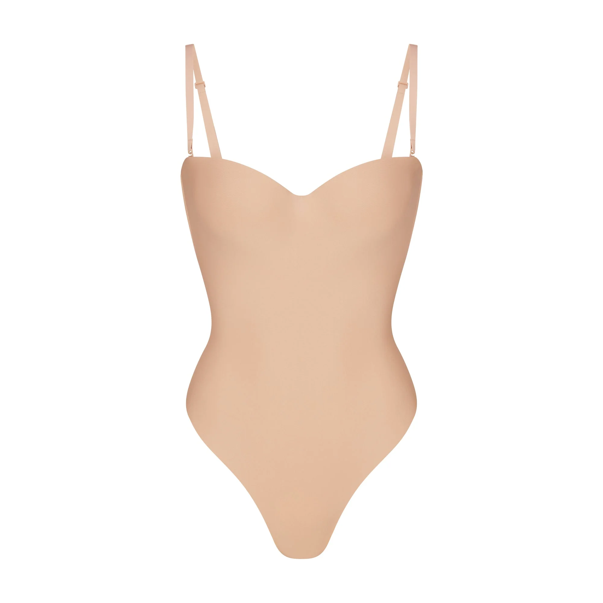 SKIMS BODY UNDERWIRE THONG BODYSUIT | CLAY - Image 6