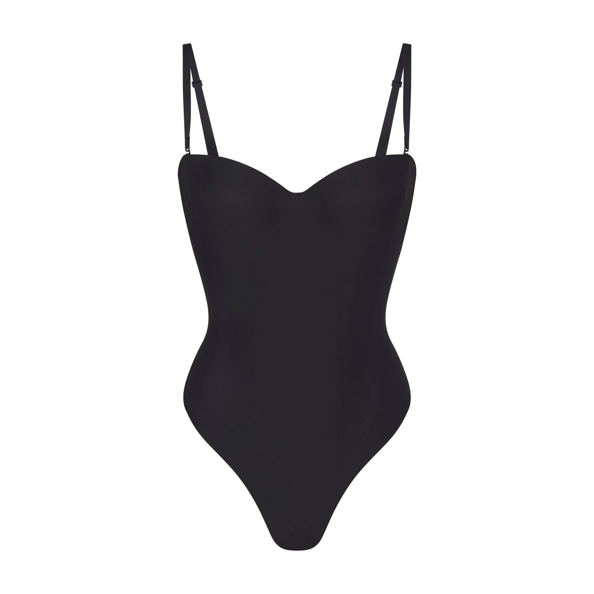 SKIMS BODY UNDERWIRE THONG BODYSUIT | ONYX - Image 5
