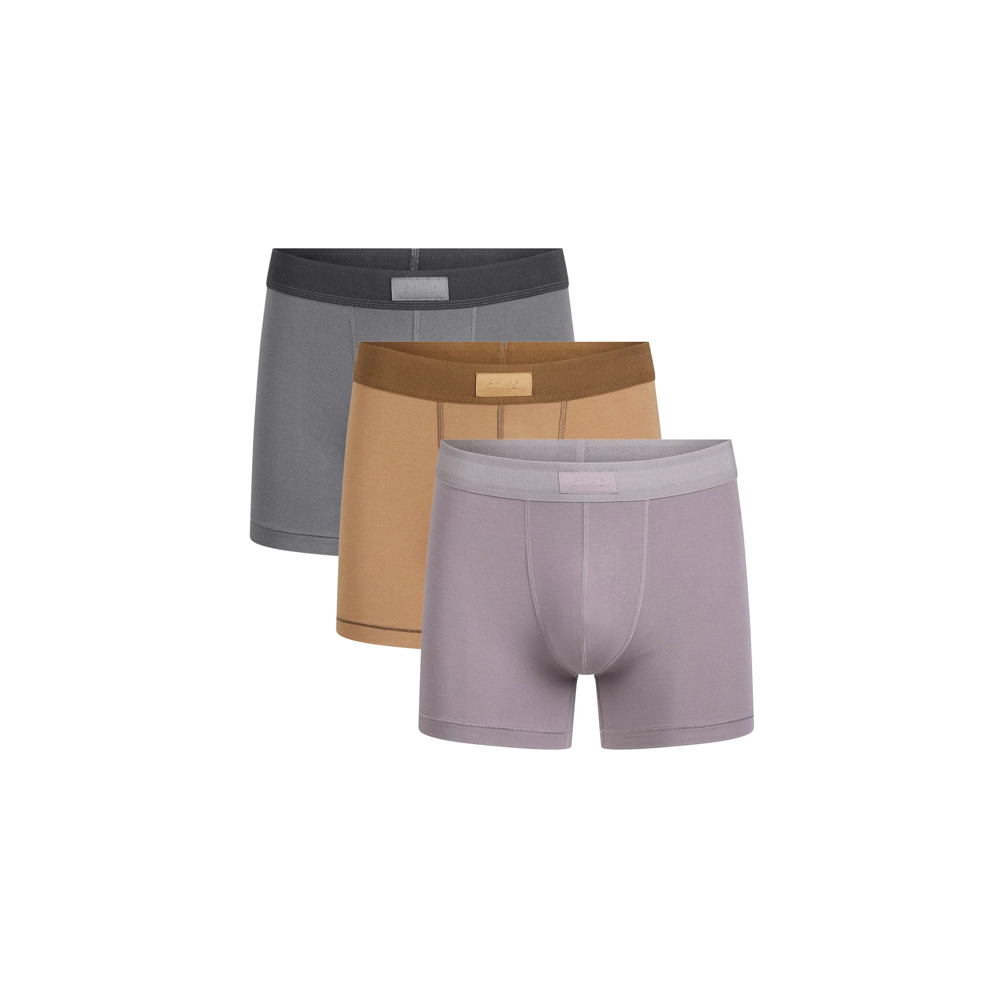 SKIMS COTTON MENS 3" BOXER BRIEF 3-PACK | RUSSET MULTI - Image 9