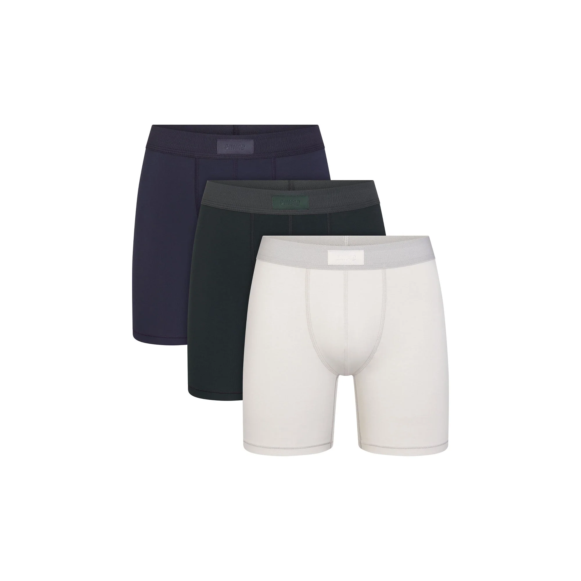 SKIMS COTTON MENS 5" BOXER BRIEF 3-PACK | BLUE BLACK MULTI - Image 8
