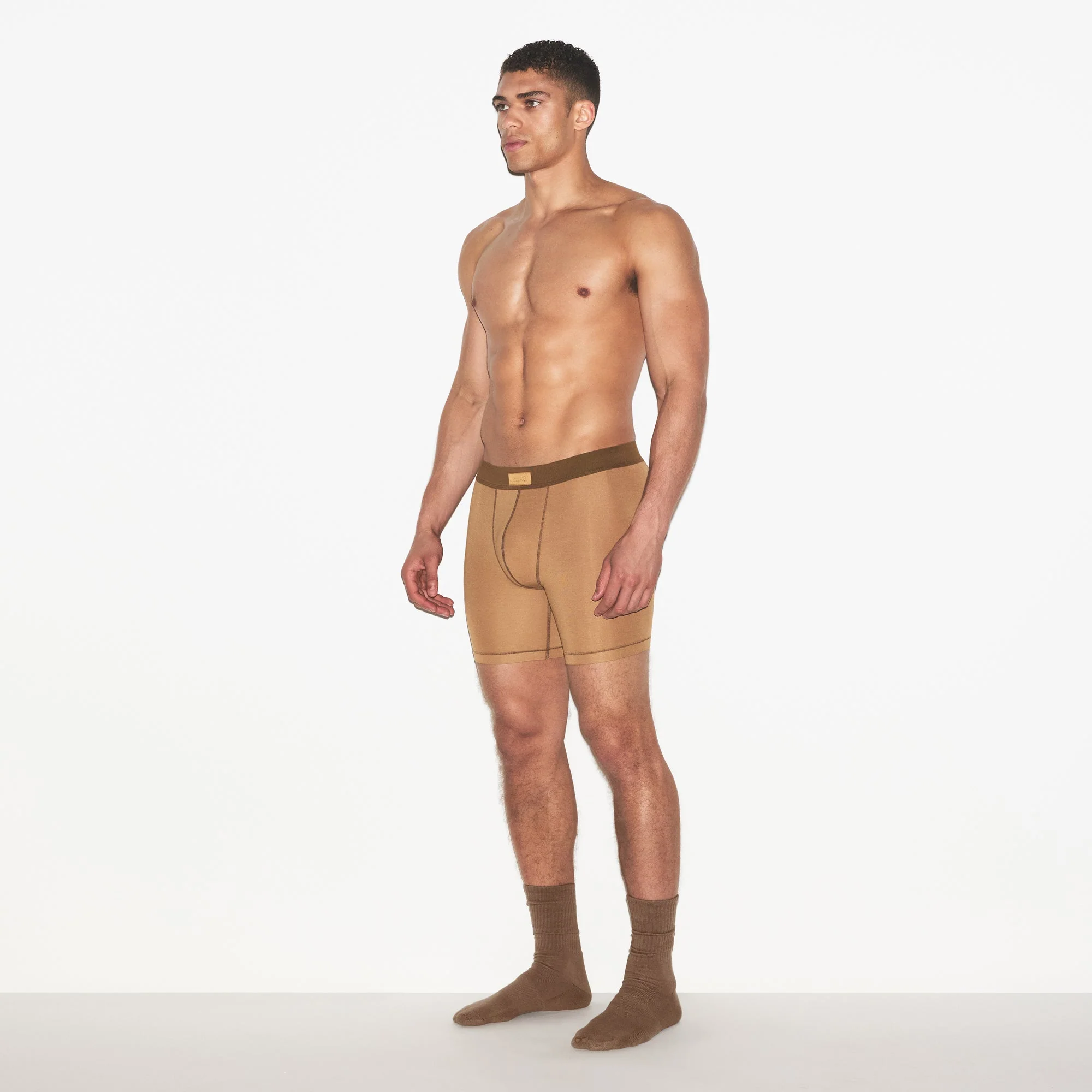 SKIMS COTTON MENS 5" BOXER BRIEF 3-PACK | RUSSET MULTI - Image 6