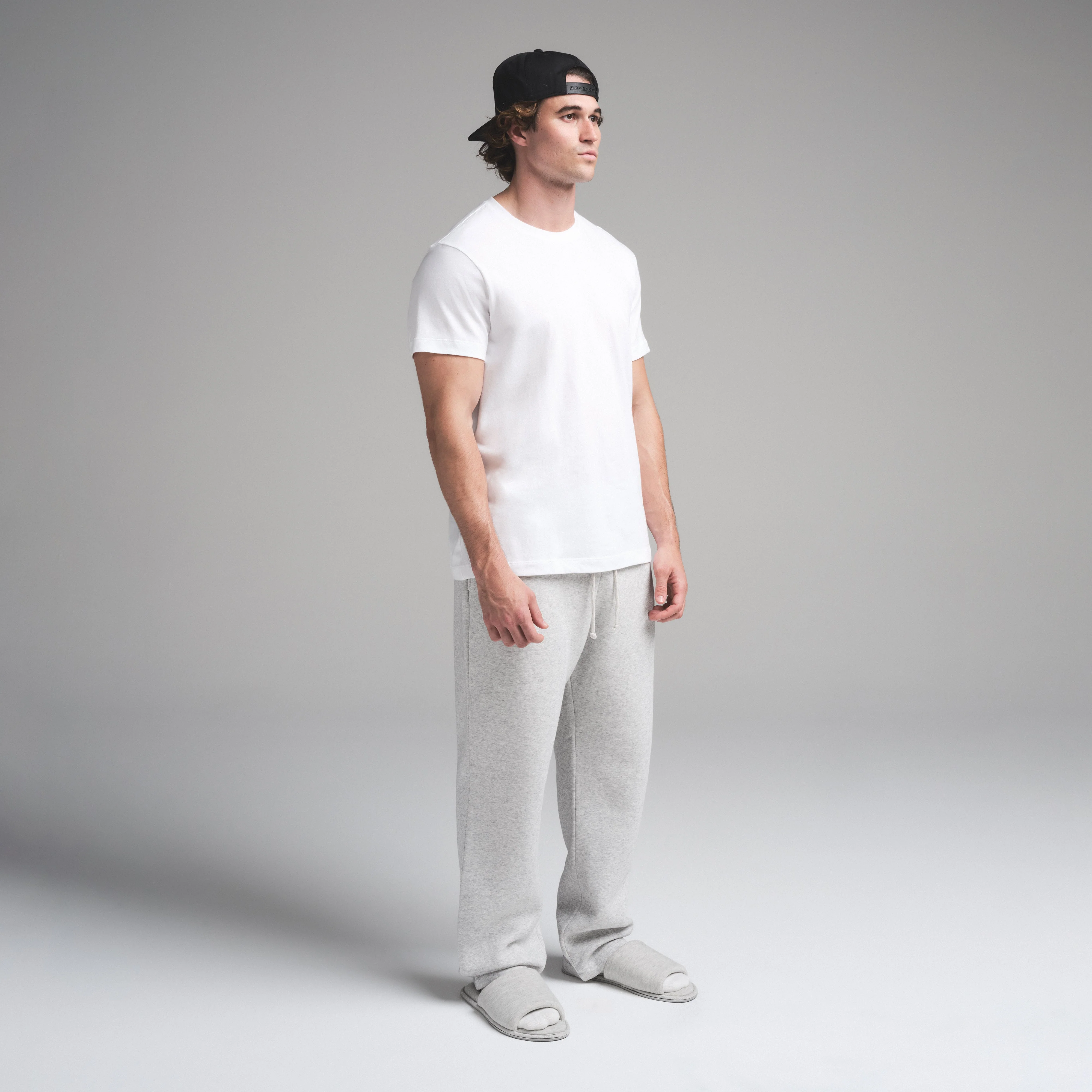 SKIMS COTTON MENS CLASSIC T-SHIRT | CHALK - Image 3