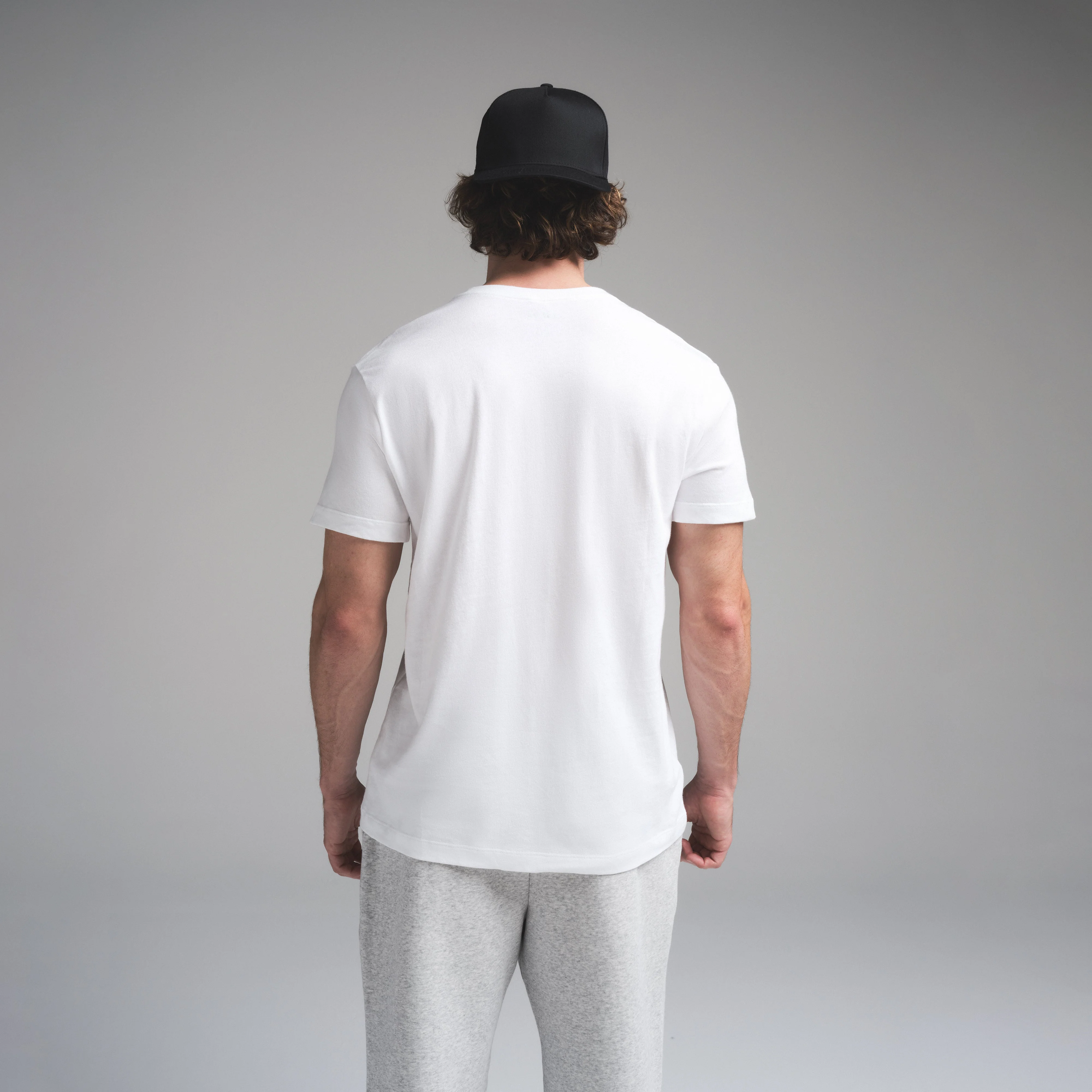 SKIMS COTTON MENS CLASSIC T-SHIRT | CHALK - Image 4