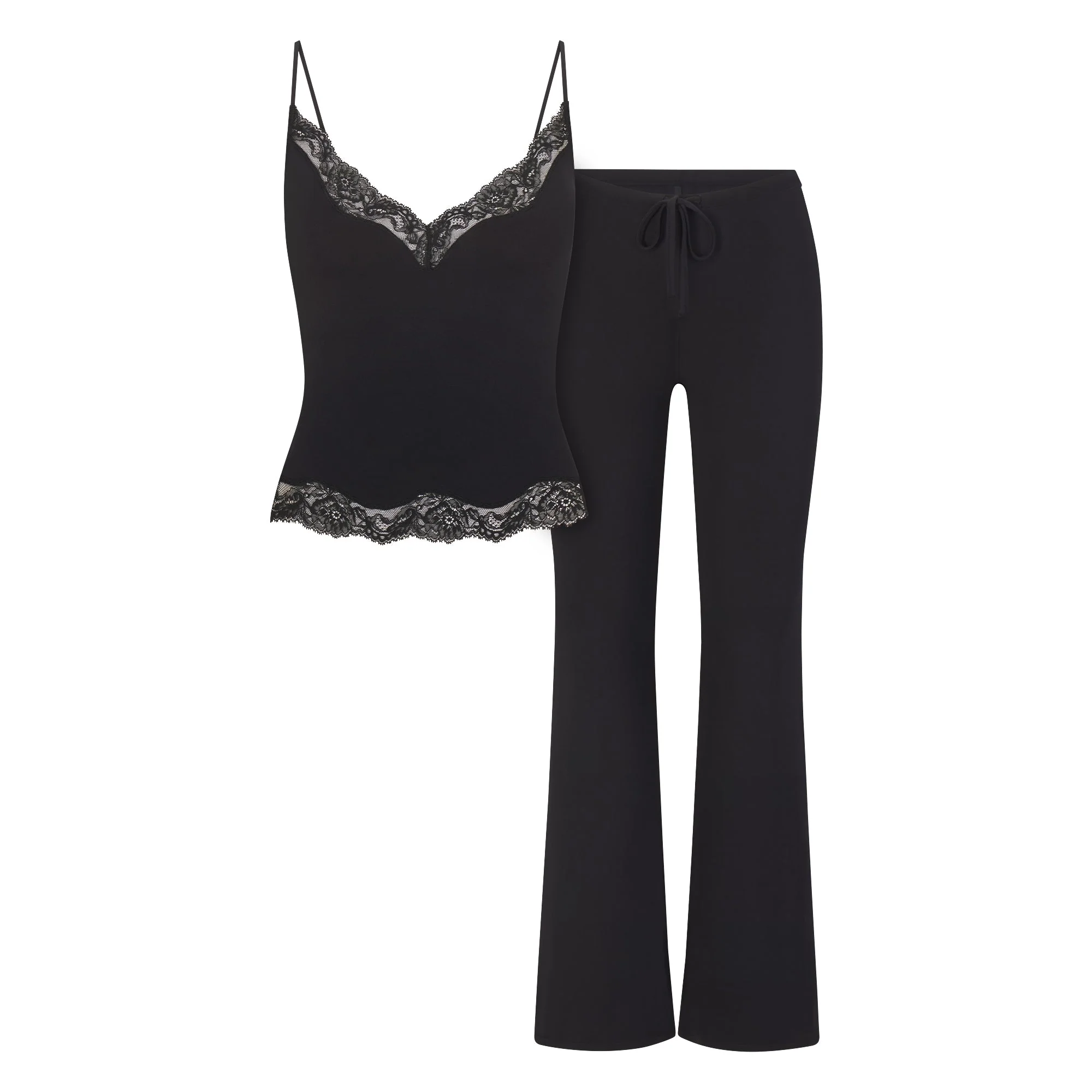 SKIMS SLEEP LACE CAMI AND PANT SET | ONYX - Image 6