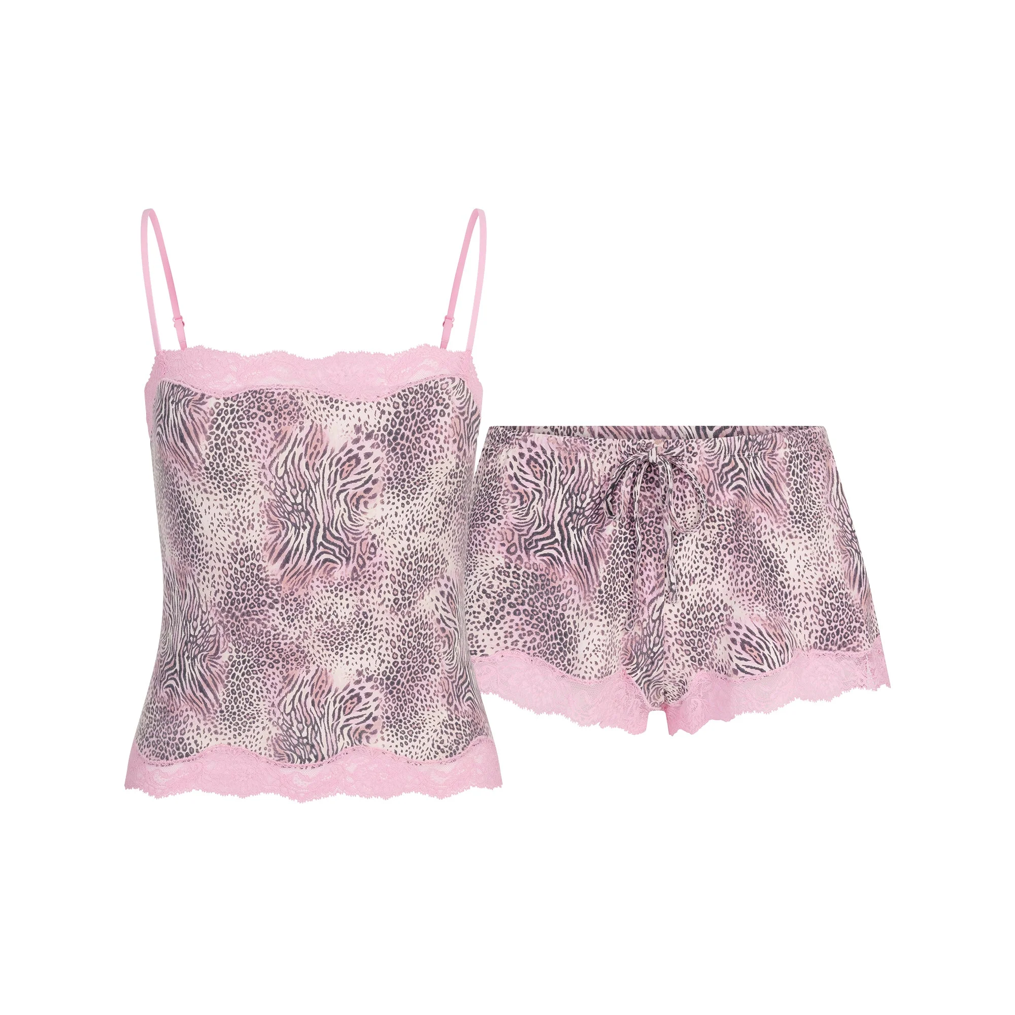 SKIMS SLEEP LACE CAMI AND SHORT SET | BLOOM MINI MULTI ANIMAL - Image 6