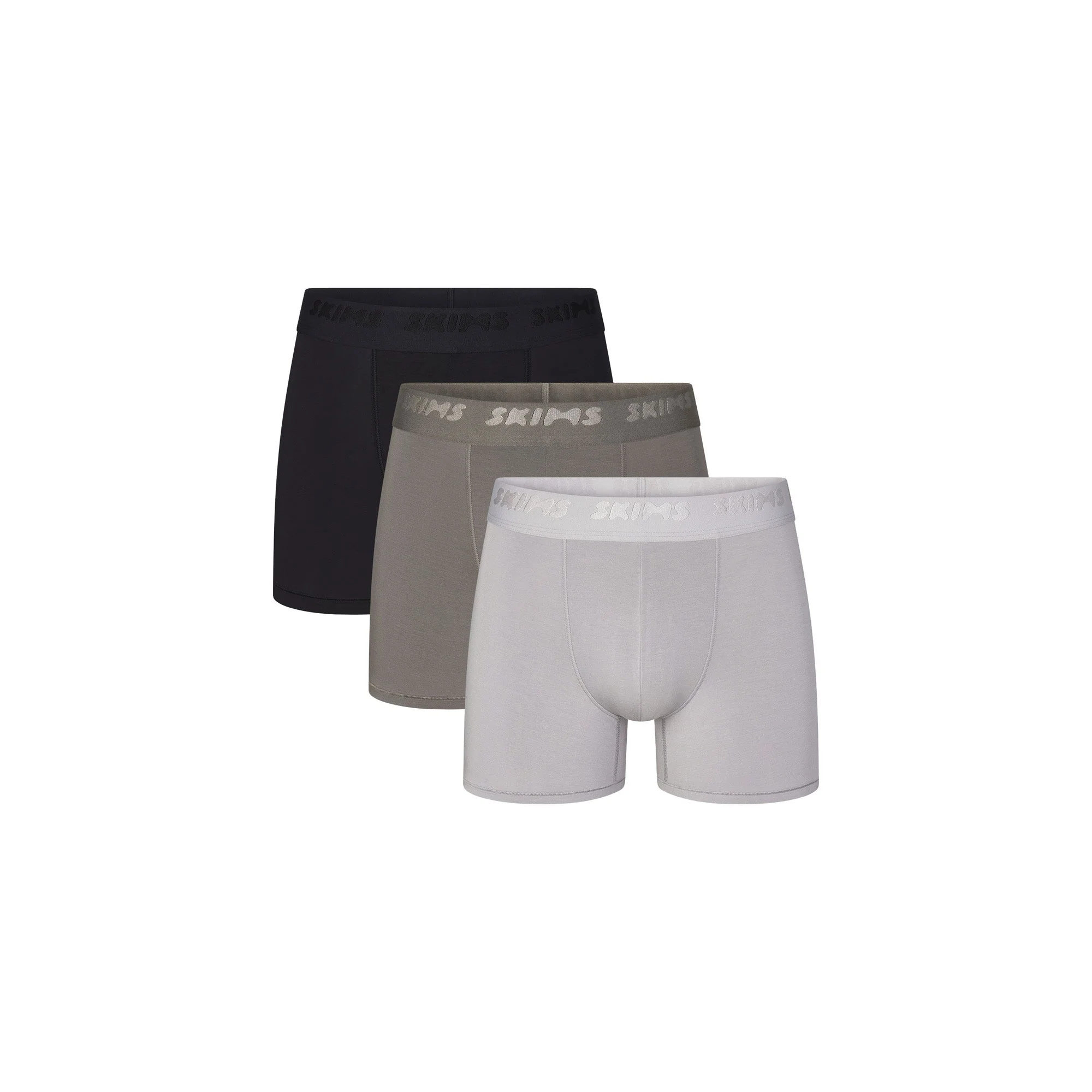 SKIMS STRETCH MENS 3" BOXER BRIEF 3-PACK | GUNMETAL MULTI - Image 5