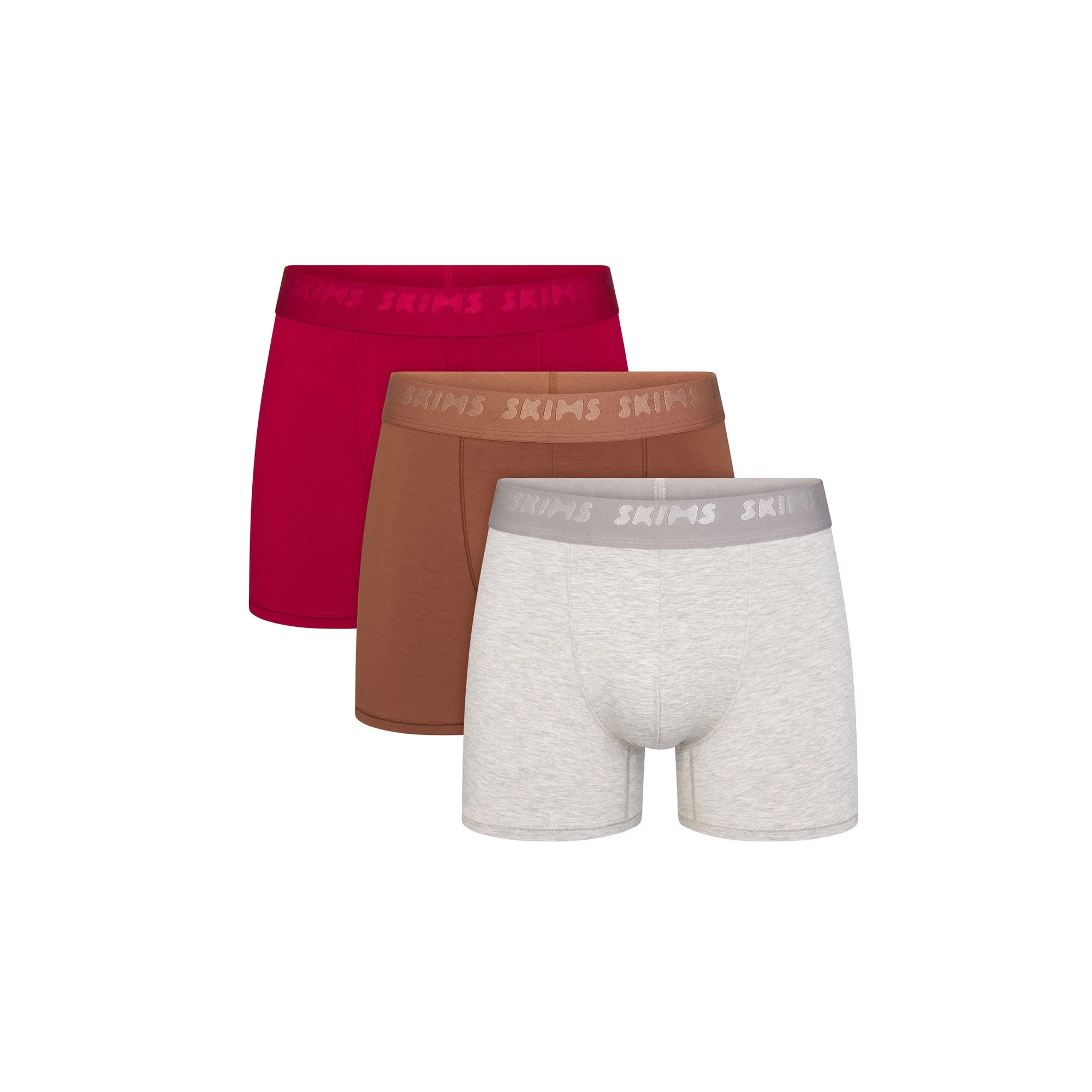 SKIMS STRETCH MENS 3" BOXER BRIEF 3-PACK | WOOD MULTI - Image 8