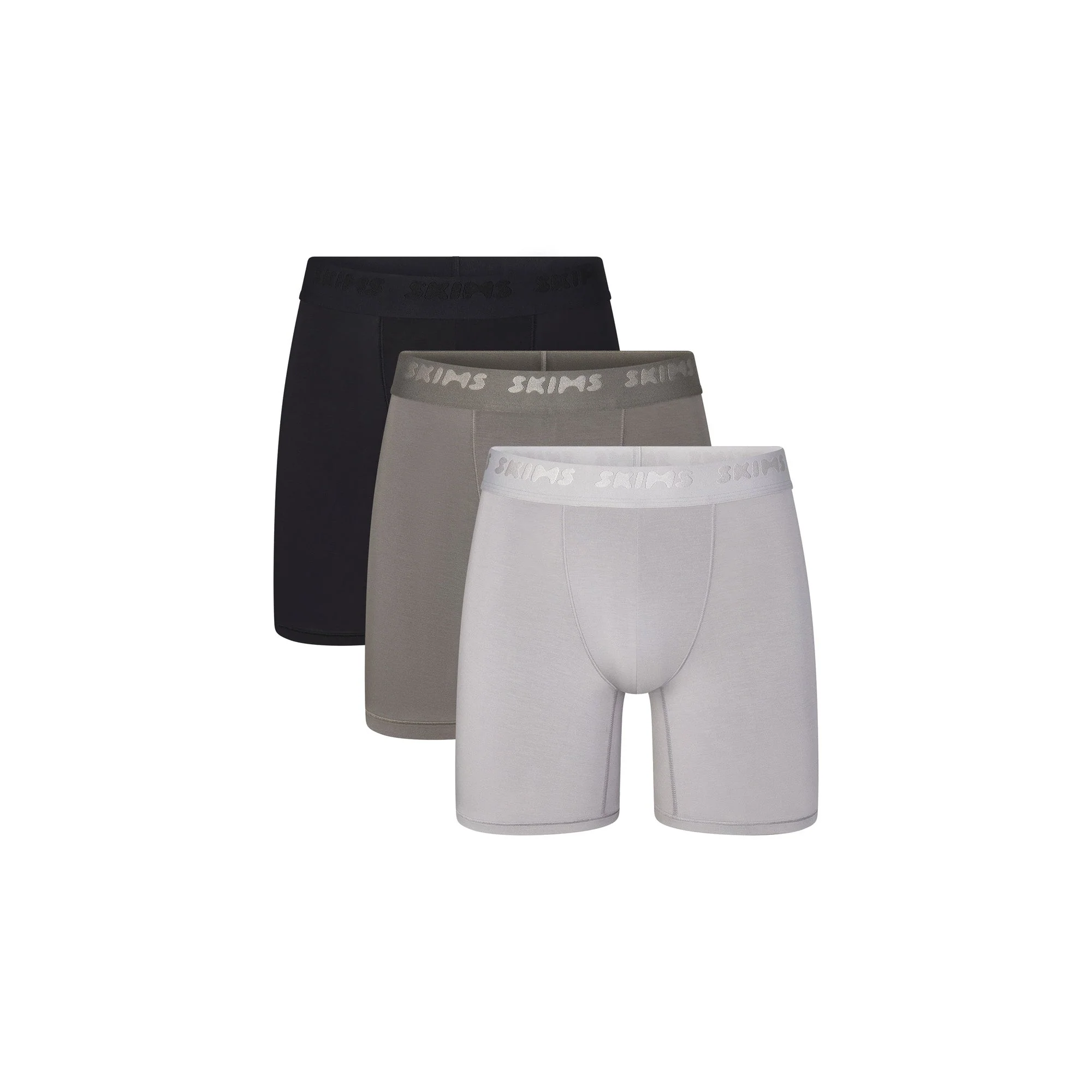SKIMS STRETCH MENS 5" BOXER BRIEF 3-PACK | GUNMETAL MULTI - Image 5
