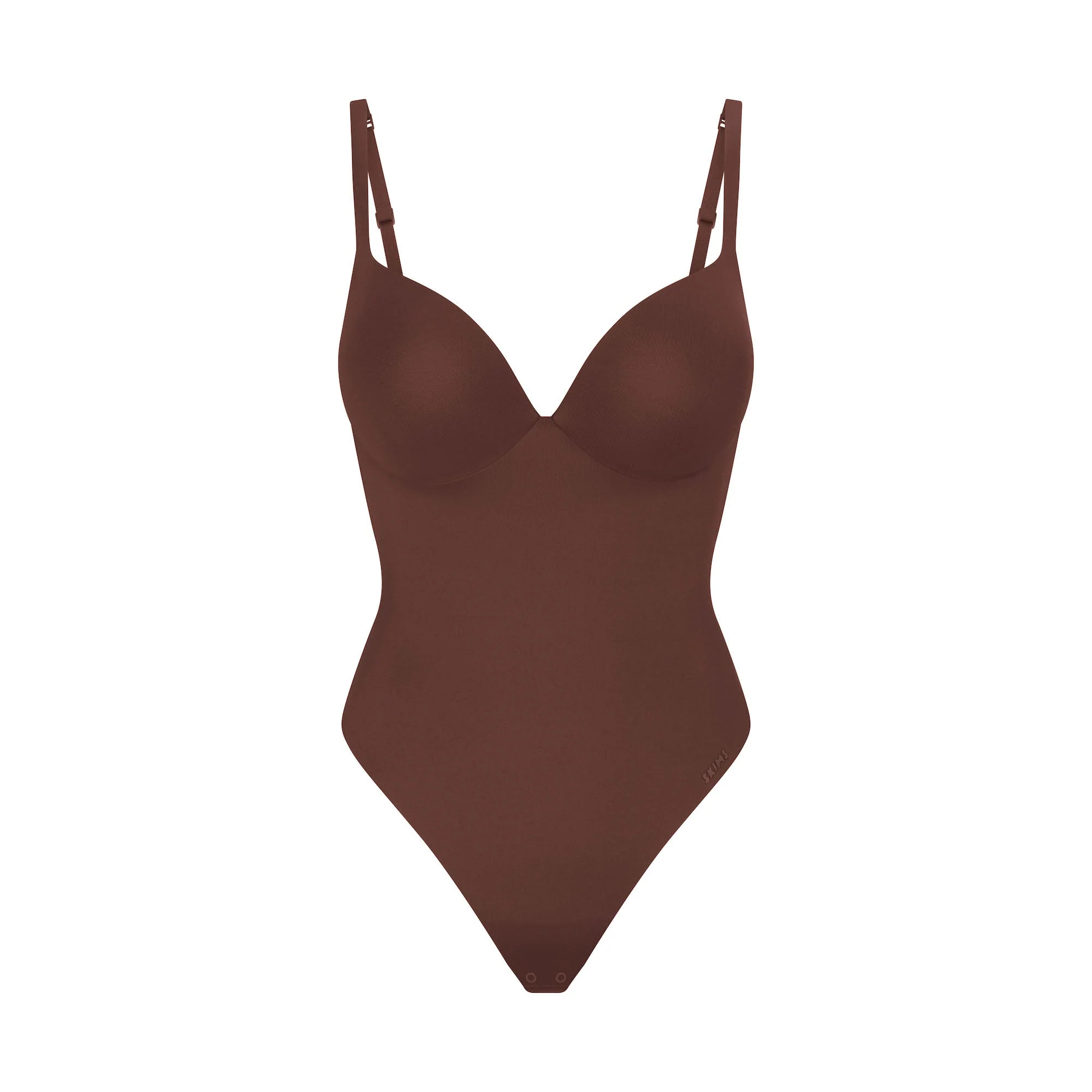 SKIMS ULTIMATE BODY PUSH-UP THONG BODYSUIT | COCOA - Image 6