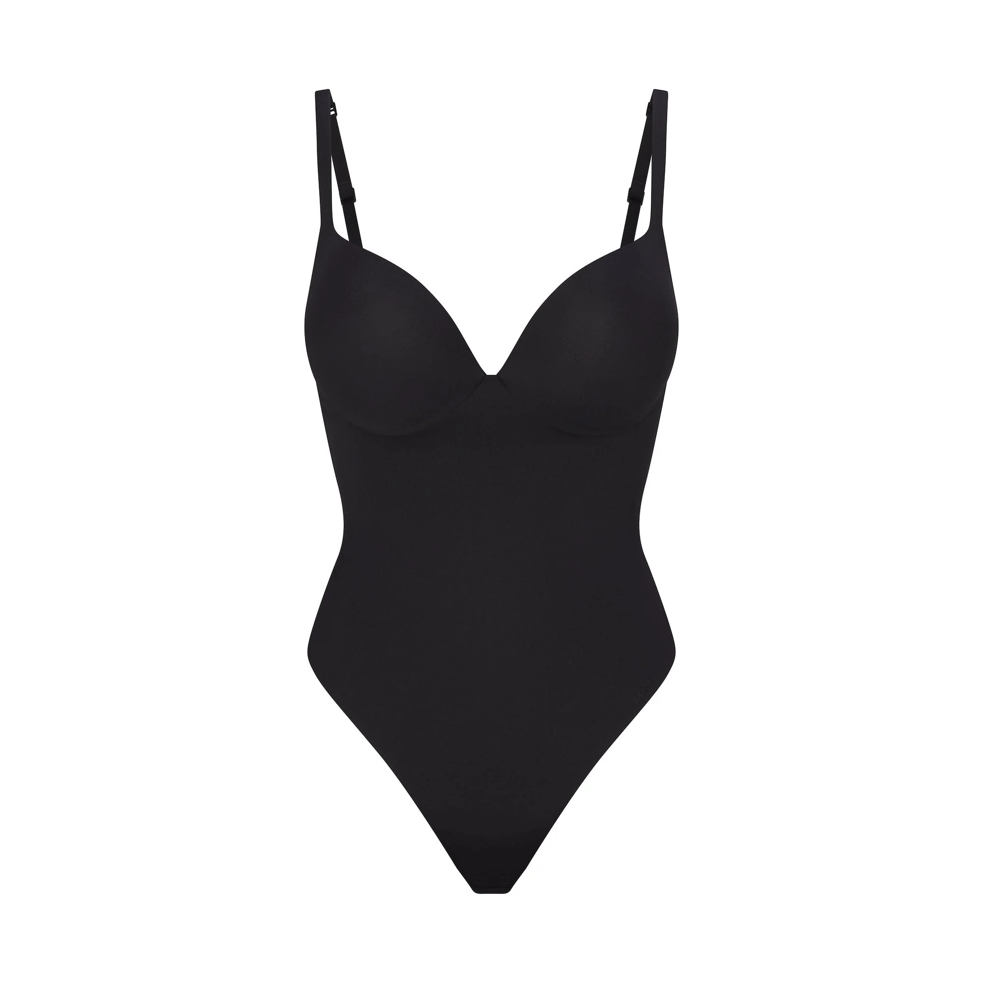SKIMS ULTIMATE BODY PUSH-UP THONG BODYSUIT | ONYX - Image 6