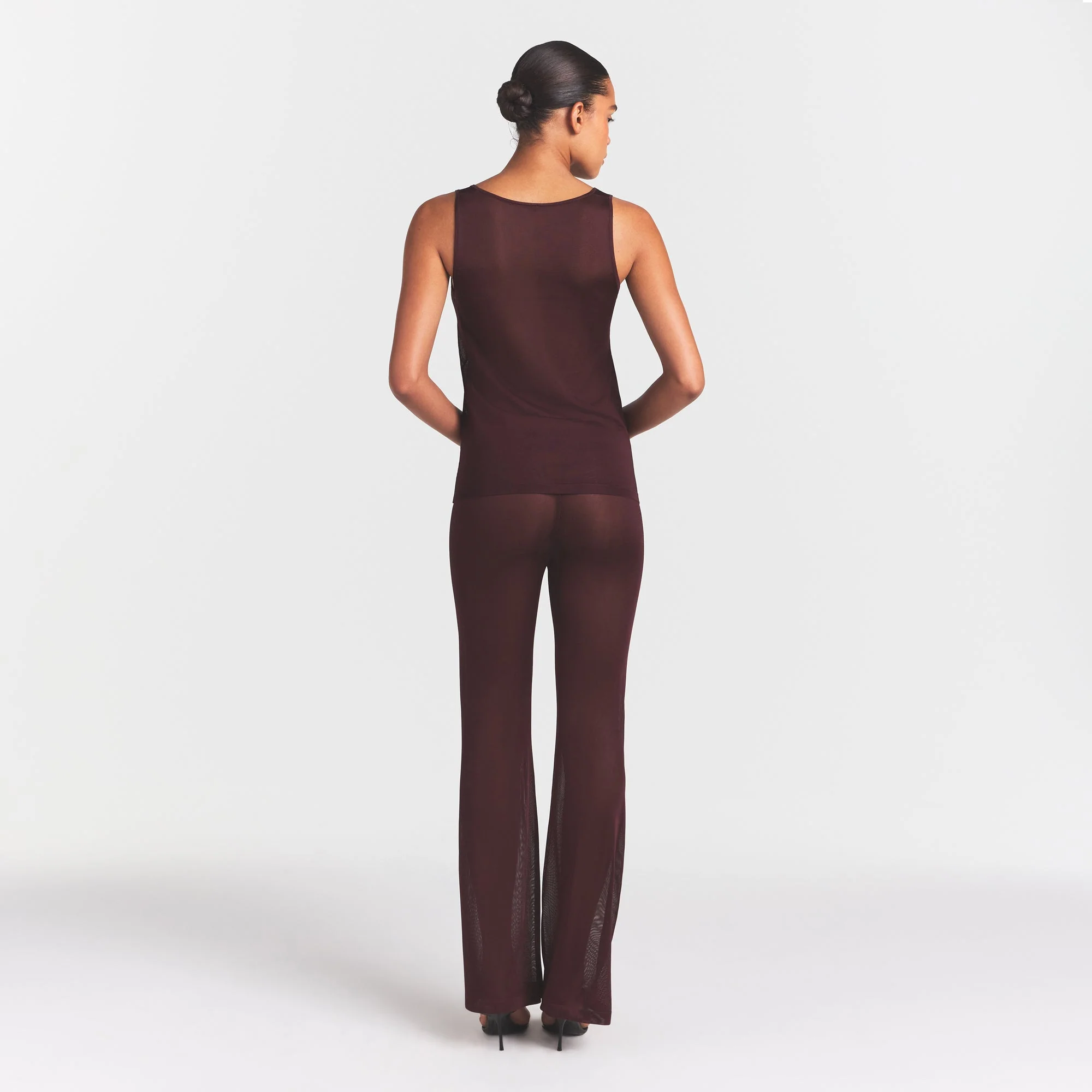 SLINKY KNIT SCOOP LONG TANK | CURRANT - Image 3