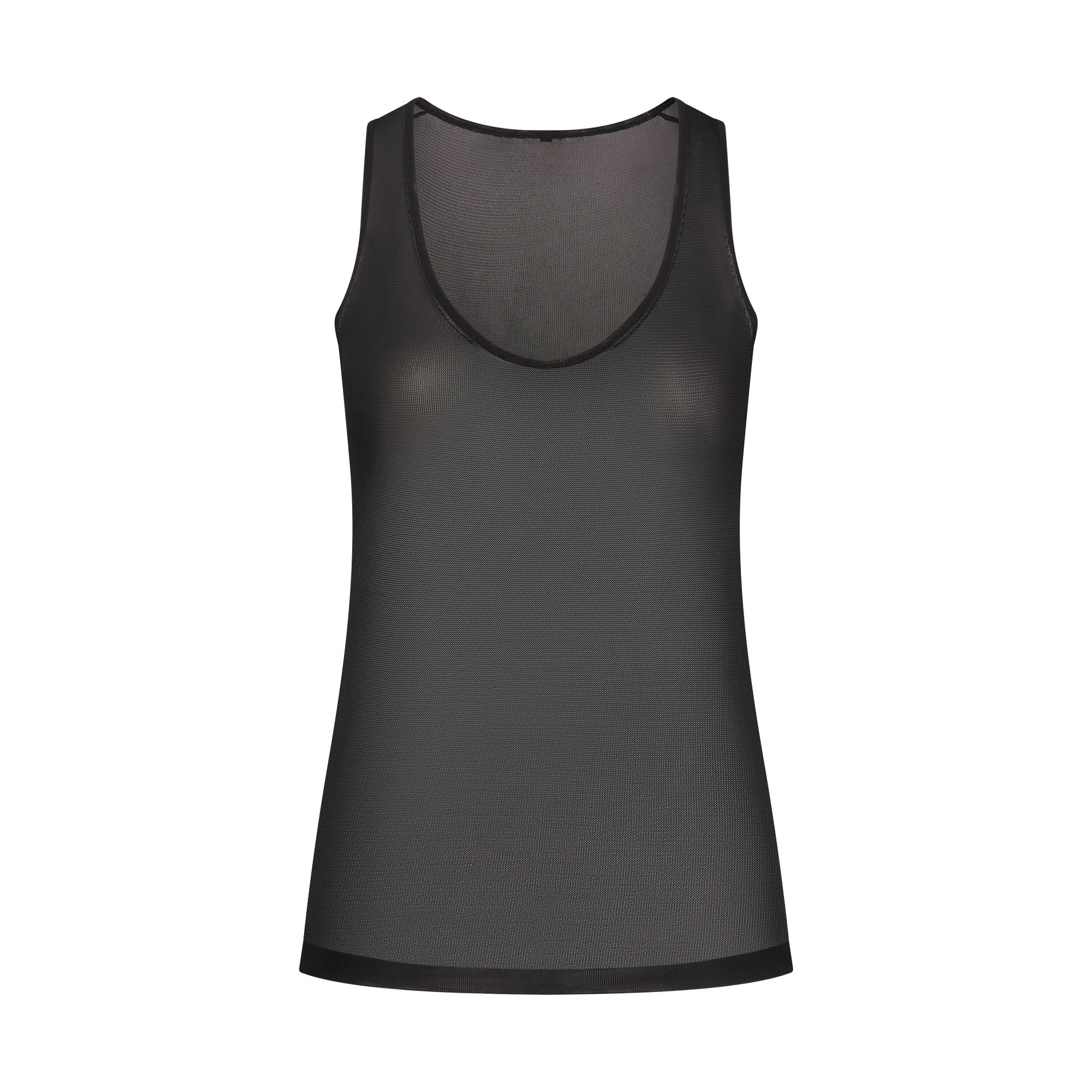 SLINKY KNIT SCOOP LONG TANK | OBSIDIAN - Image 5