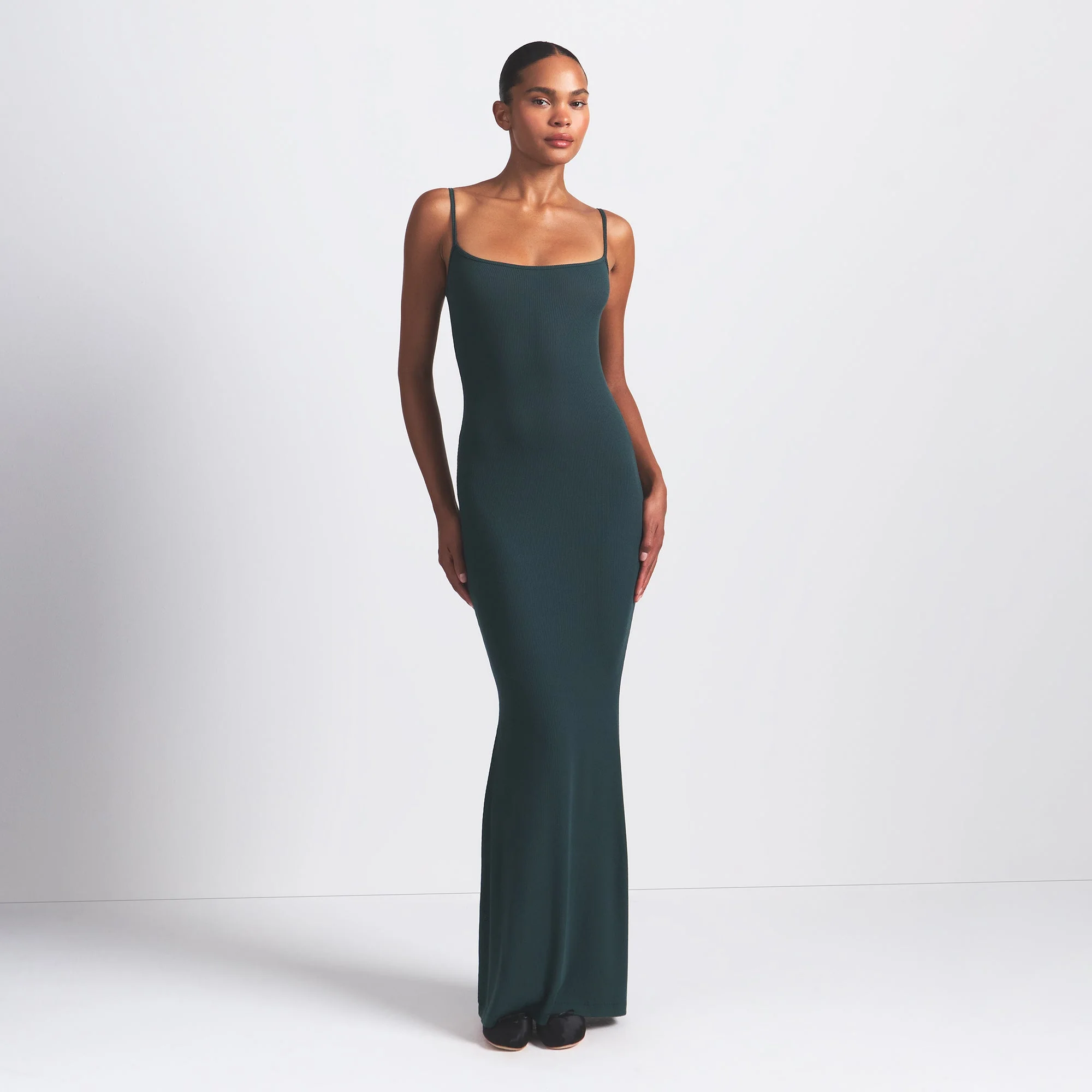 SOFT LOUNGE LONG SLIP DRESS | CYPRESS - Image 3