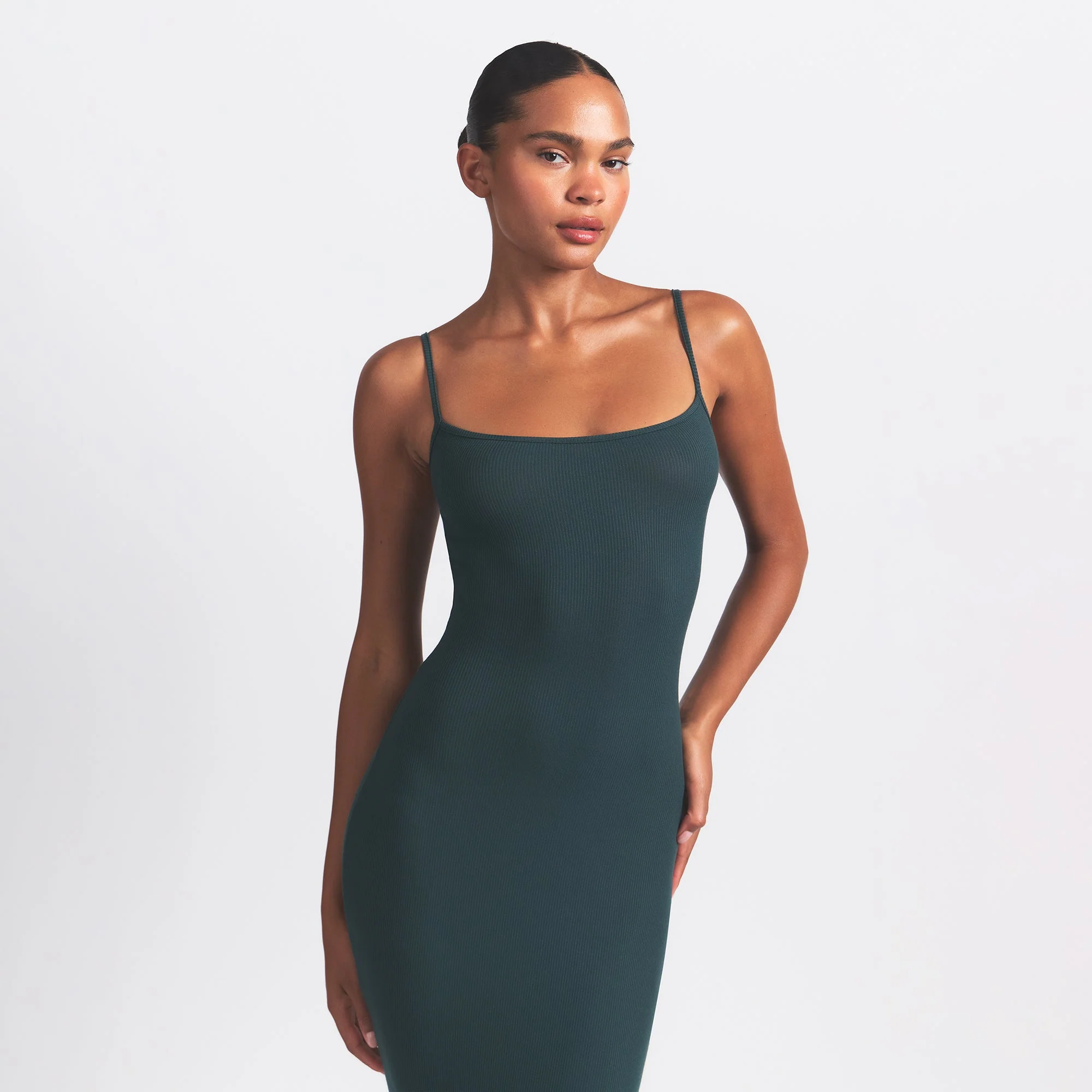 SOFT LOUNGE LONG SLIP DRESS | CYPRESS - Image 4