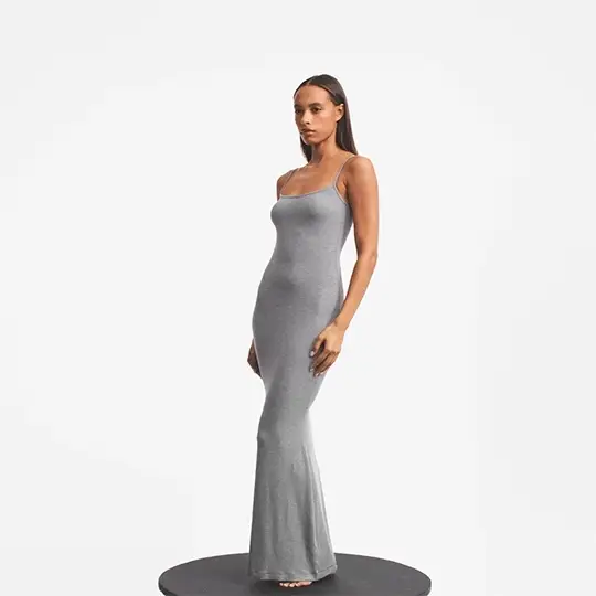 SOFT LOUNGE LONG SLIP DRESS | CYPRESS - Image 7