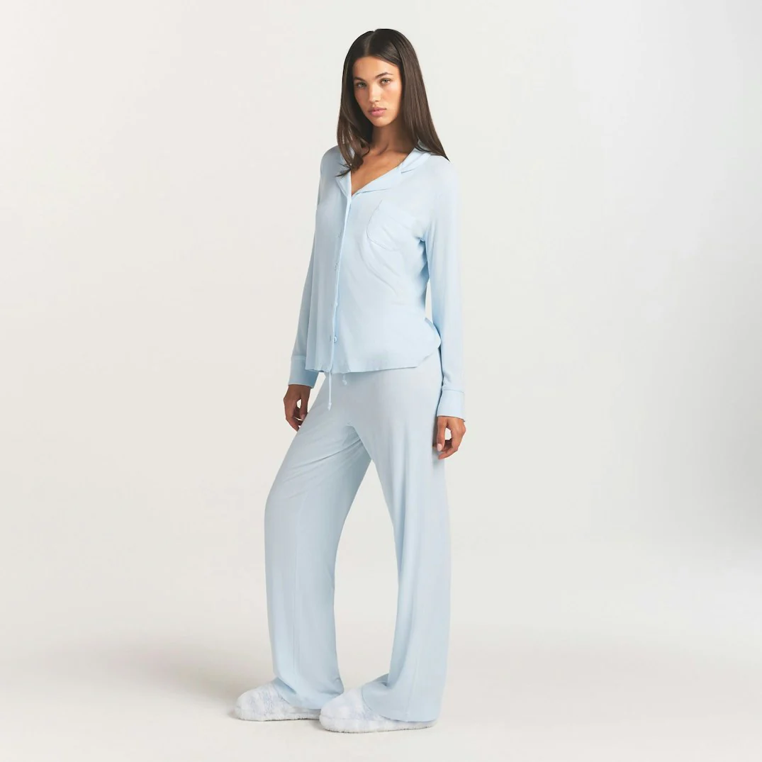 SOFT LOUNGE SLEEP SET | BABY BLUE - Image 4