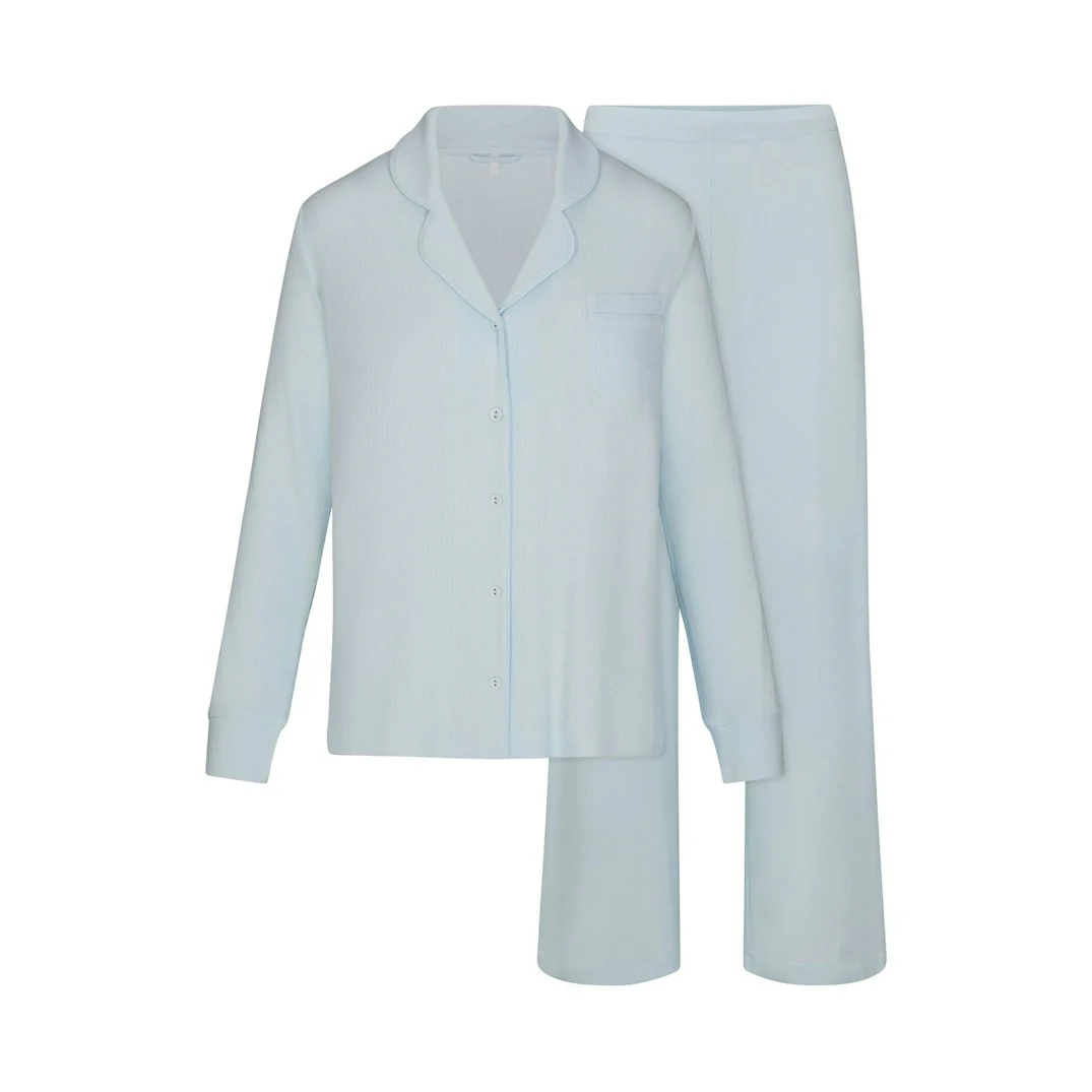 SOFT LOUNGE SLEEP SET | BABY BLUE - Image 9