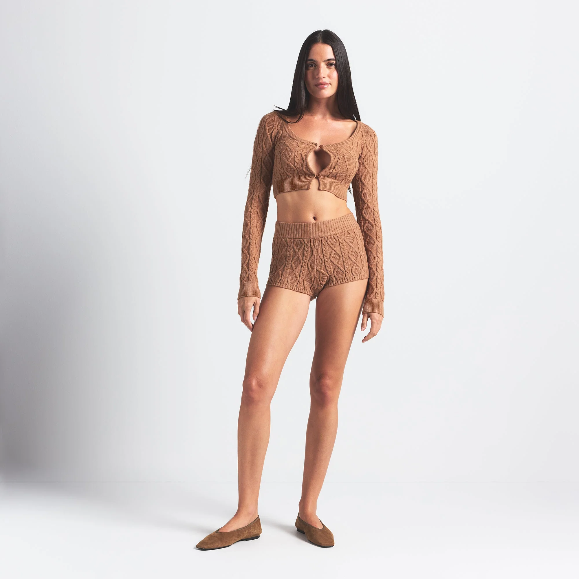 SWEATER KNIT SHORT | DARK HONEY - Image 3
