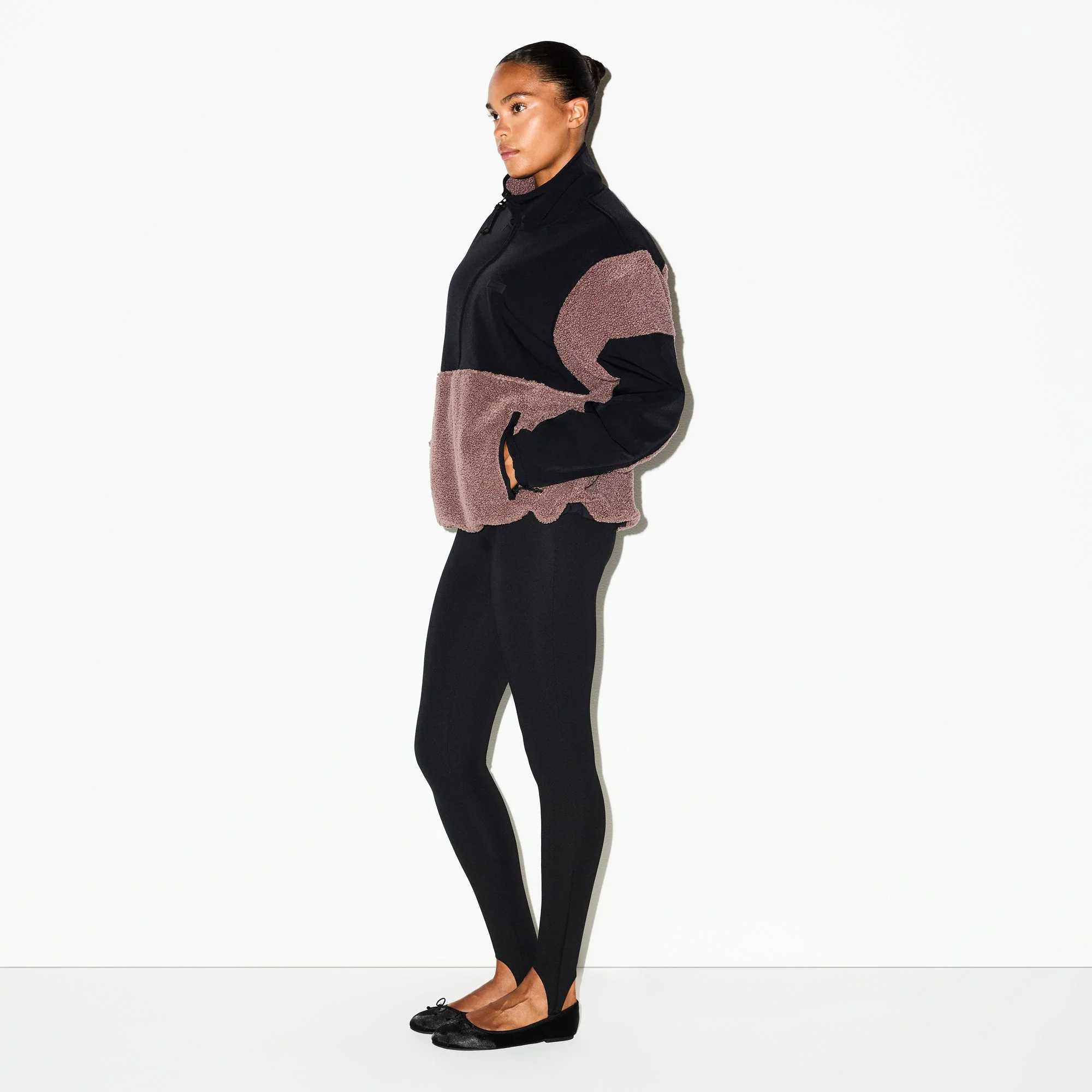 TEDDY OVERSIZED HALF ZIP UP PULLOVER | UMBER - Image 4