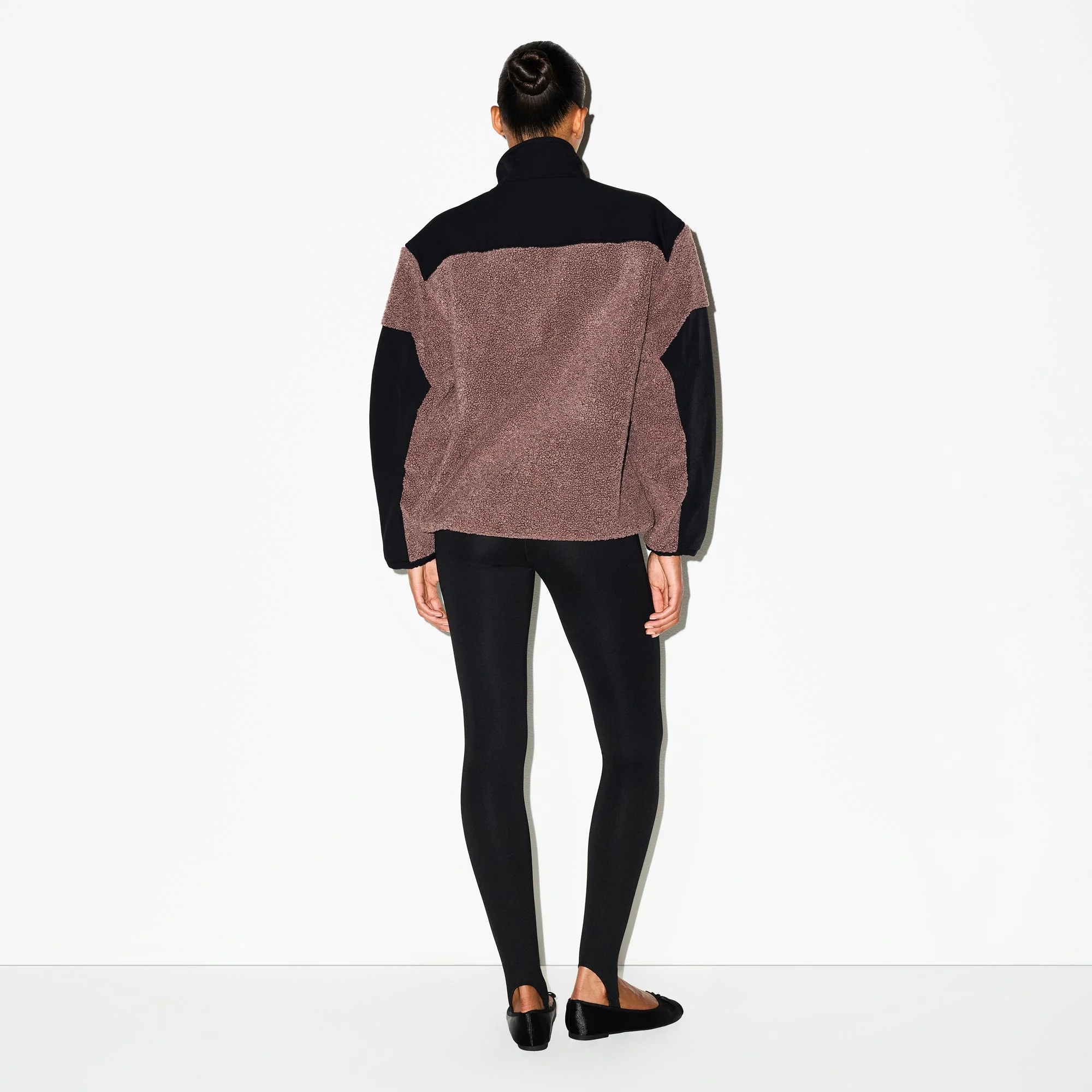 TEDDY OVERSIZED HALF ZIP UP PULLOVER | UMBER - Image 5