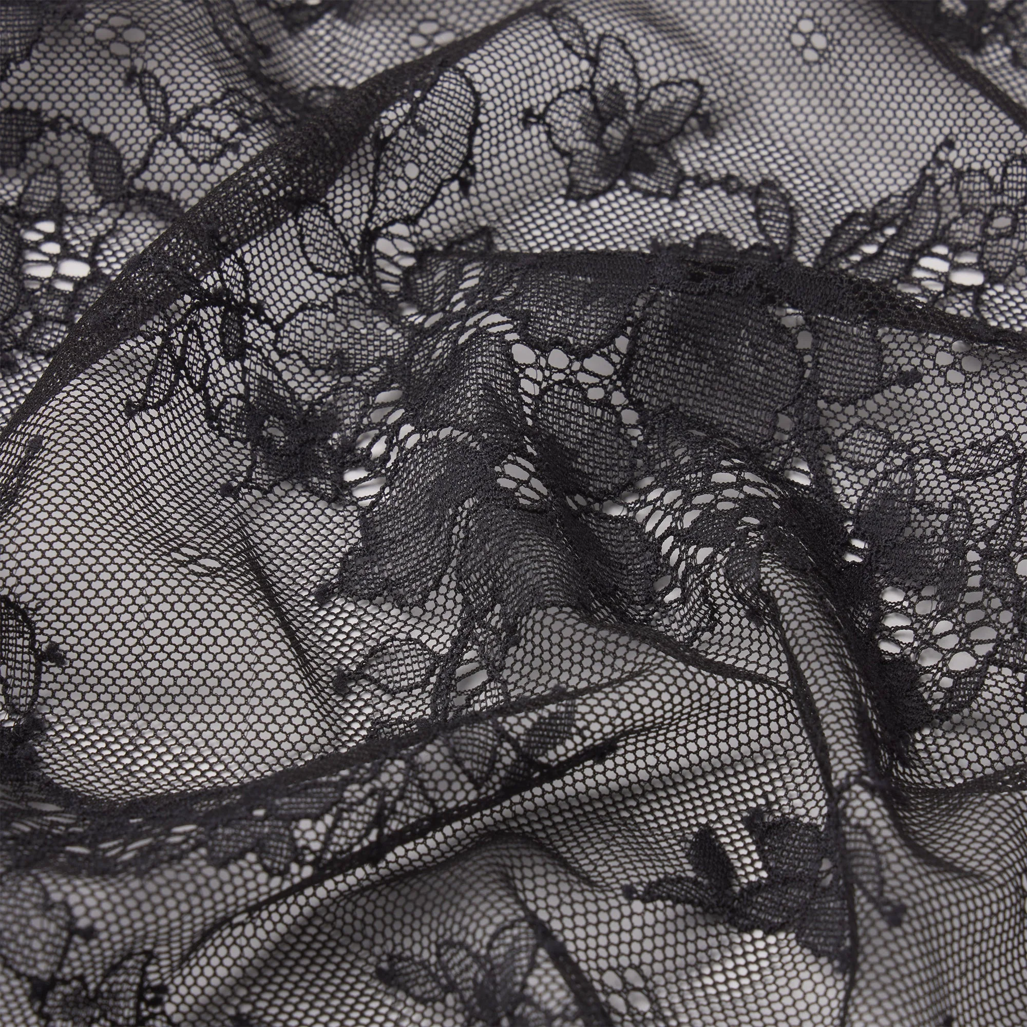 ULTRA FINE LACE TIE FRONT CAMI | ONYX - Image 5