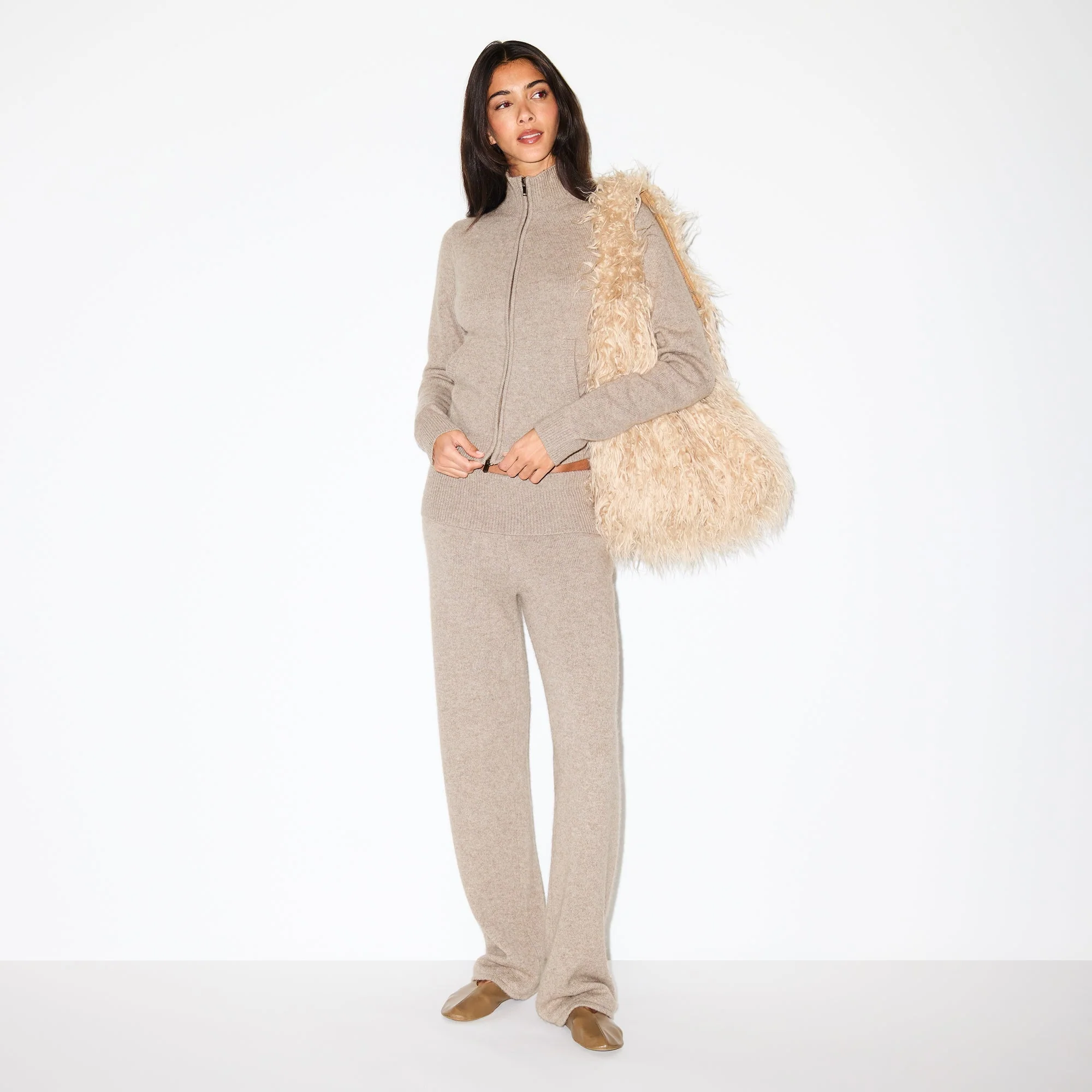 WOOL CASHMERE FOLDOVER PANT | LINEN - Image 4