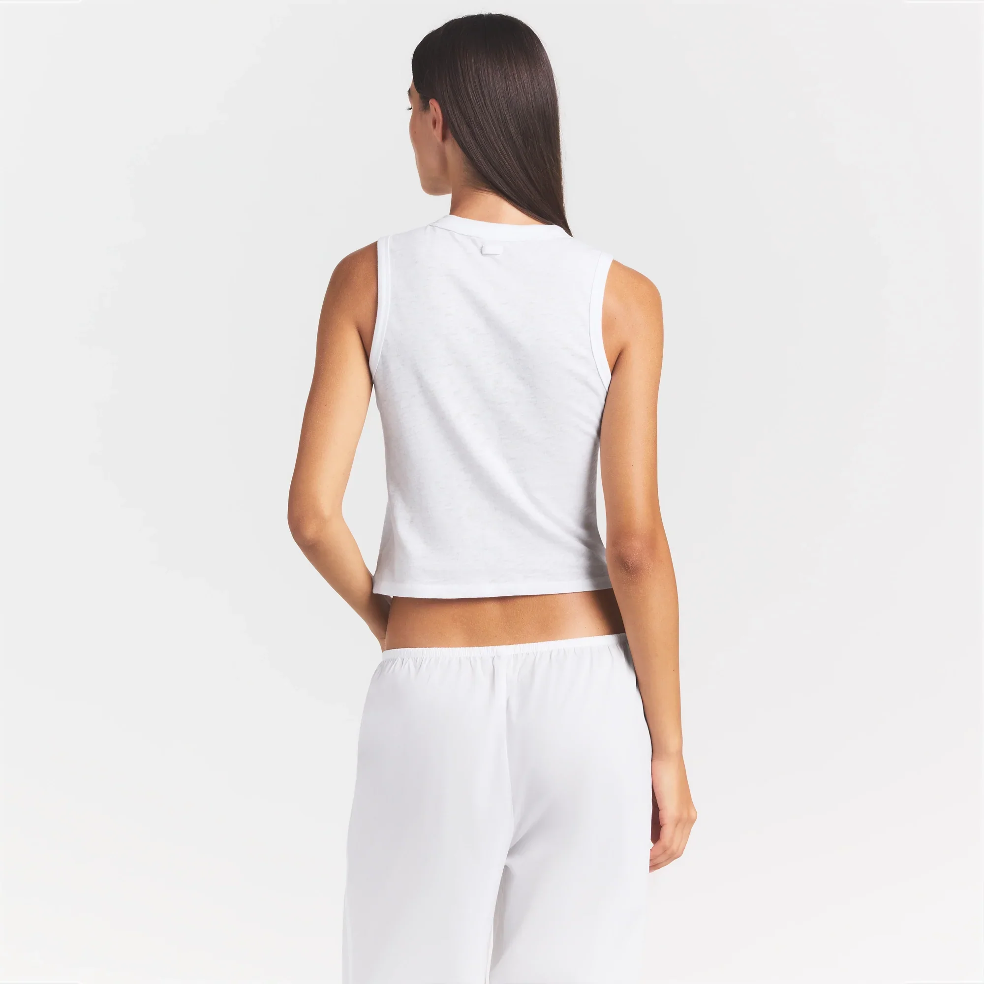 WORN IN JERSEY HIGH CREW TANK | SNOW - Image 3