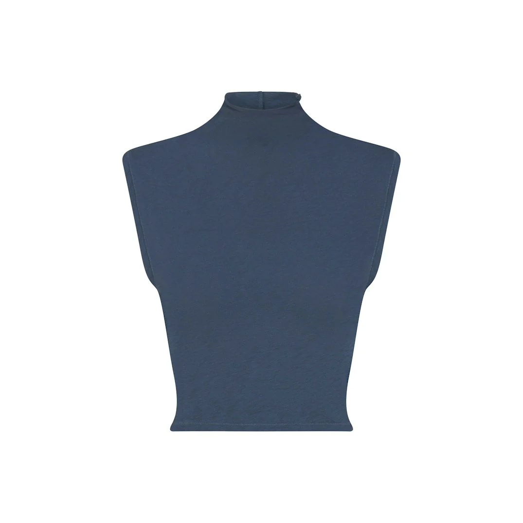 WORN IN JERSEY MOCK NECK TOP | INDIGO - Image 7