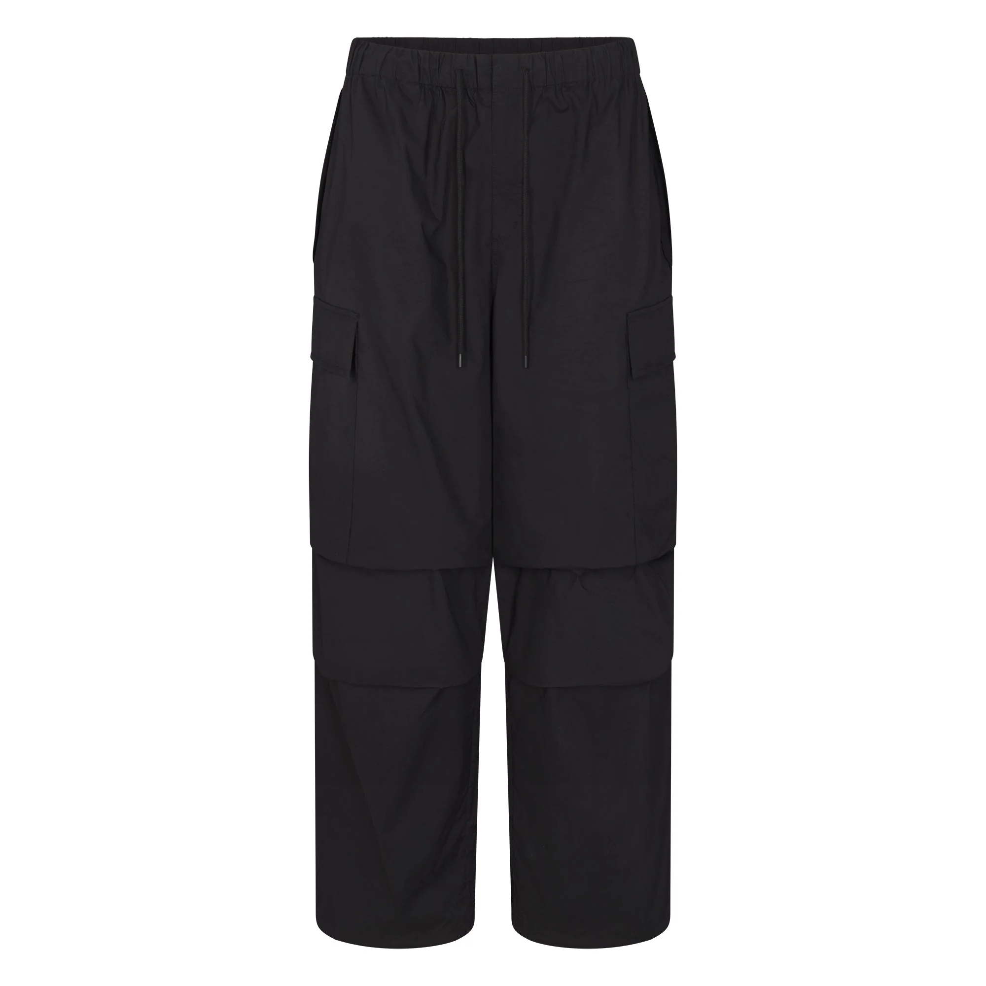 WOVEN COTTON OVERSIZED LOW RISE CARGO PANT | ONYX - Image 5